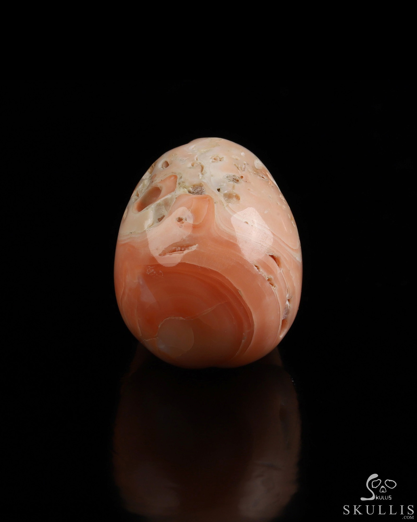 1.1" Pink Coral Hand Carved Crystal Skull, Realistic, Crystal Healing 1.1" Pink Coral Hand Carved Crystal Skull, Realistic, Crystal Healing