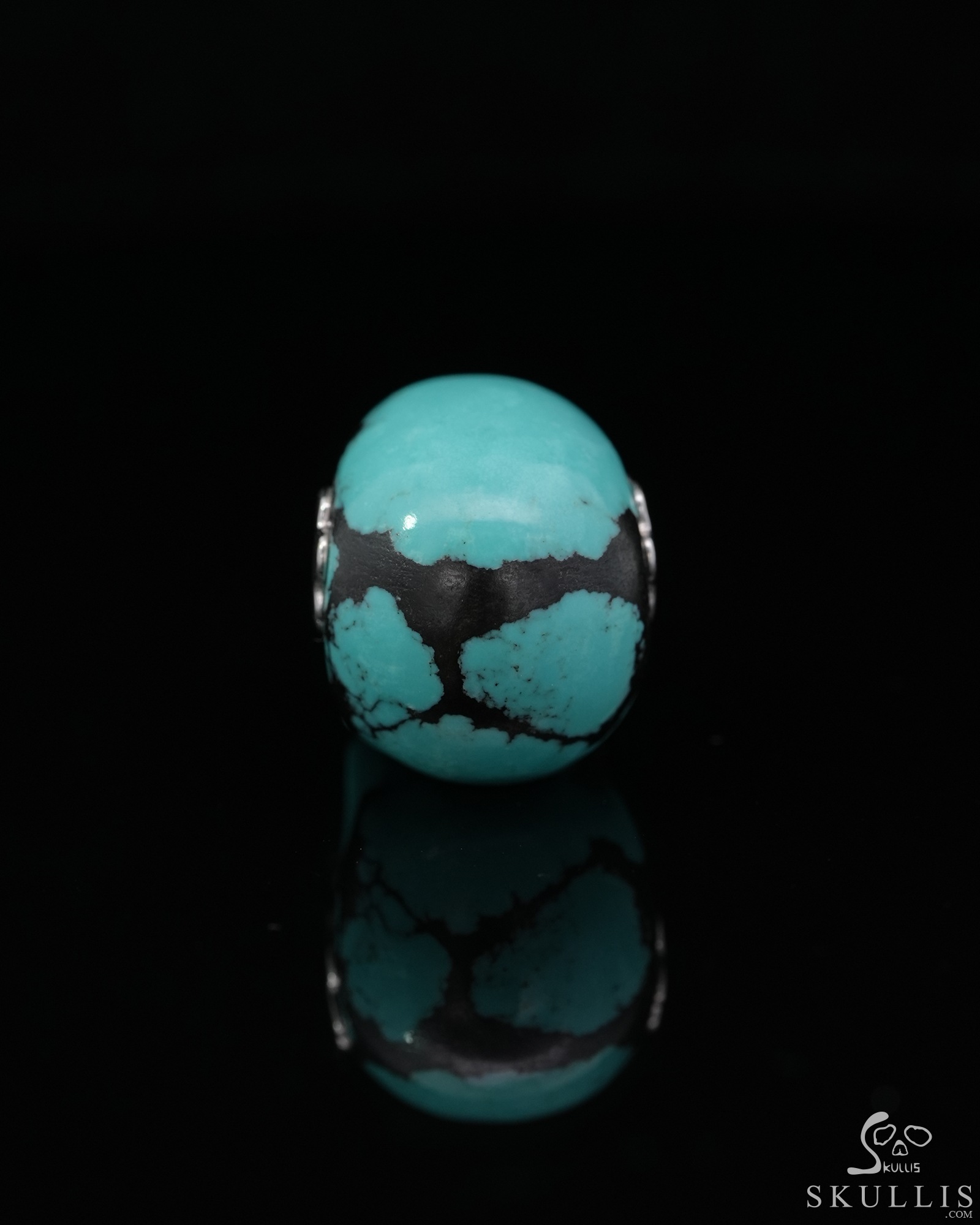 Gemstone Necklace of 0.7" Turquoise Hand Carved Crystal Skull Pendant, Skull Jewelry Gemstone Necklace of 0.7" Turquoise Hand Carved Crystal Skull Pendant, Skull Jewelry