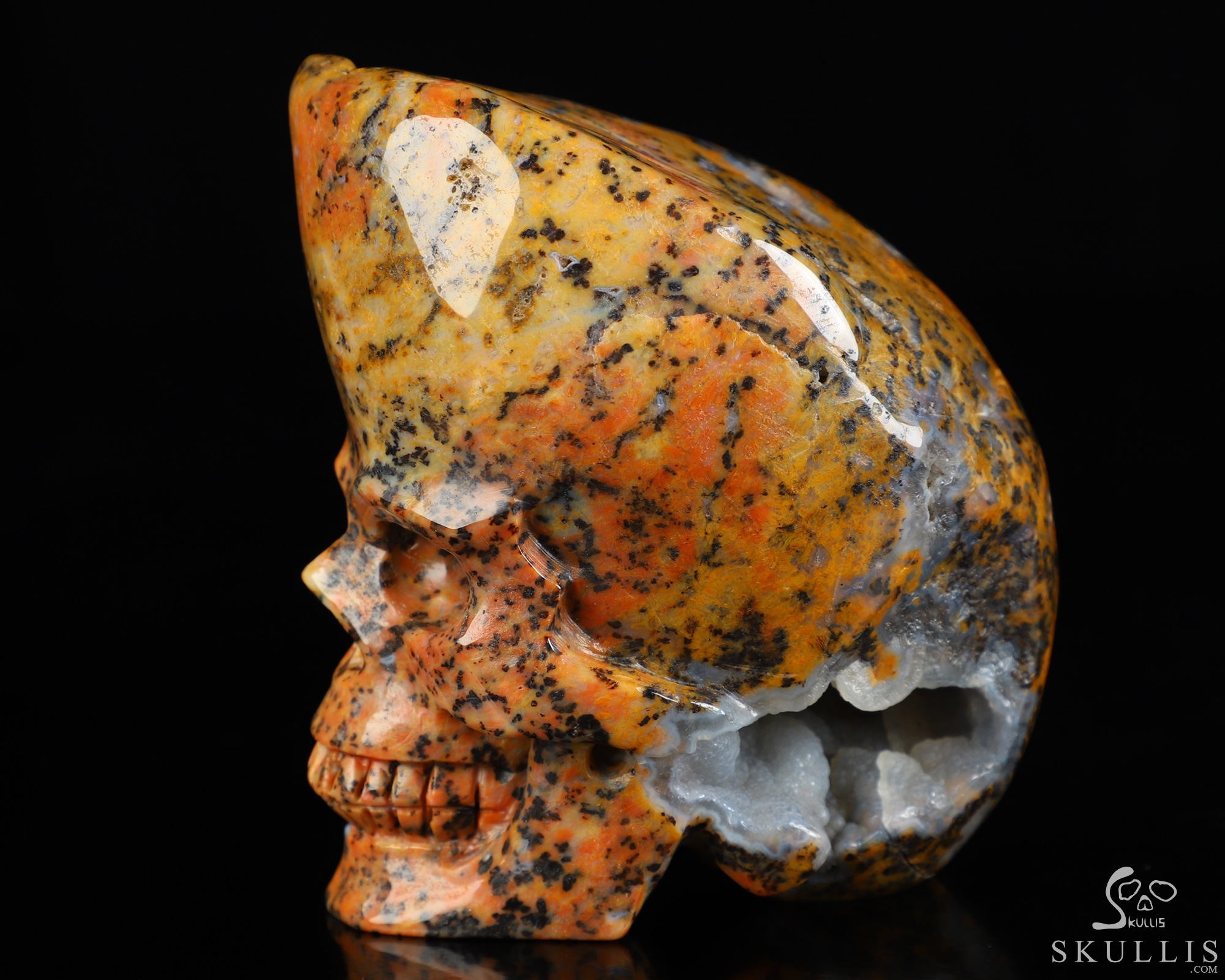 3.5" Brown Ocean Agate Hand Carved Crystal Skull Fine Art Sculpture, Crystal Healing 3.5" Brown Ocean Agate Hand Carved Crystal Skull Fine Art Sculpture, Crystal Healing