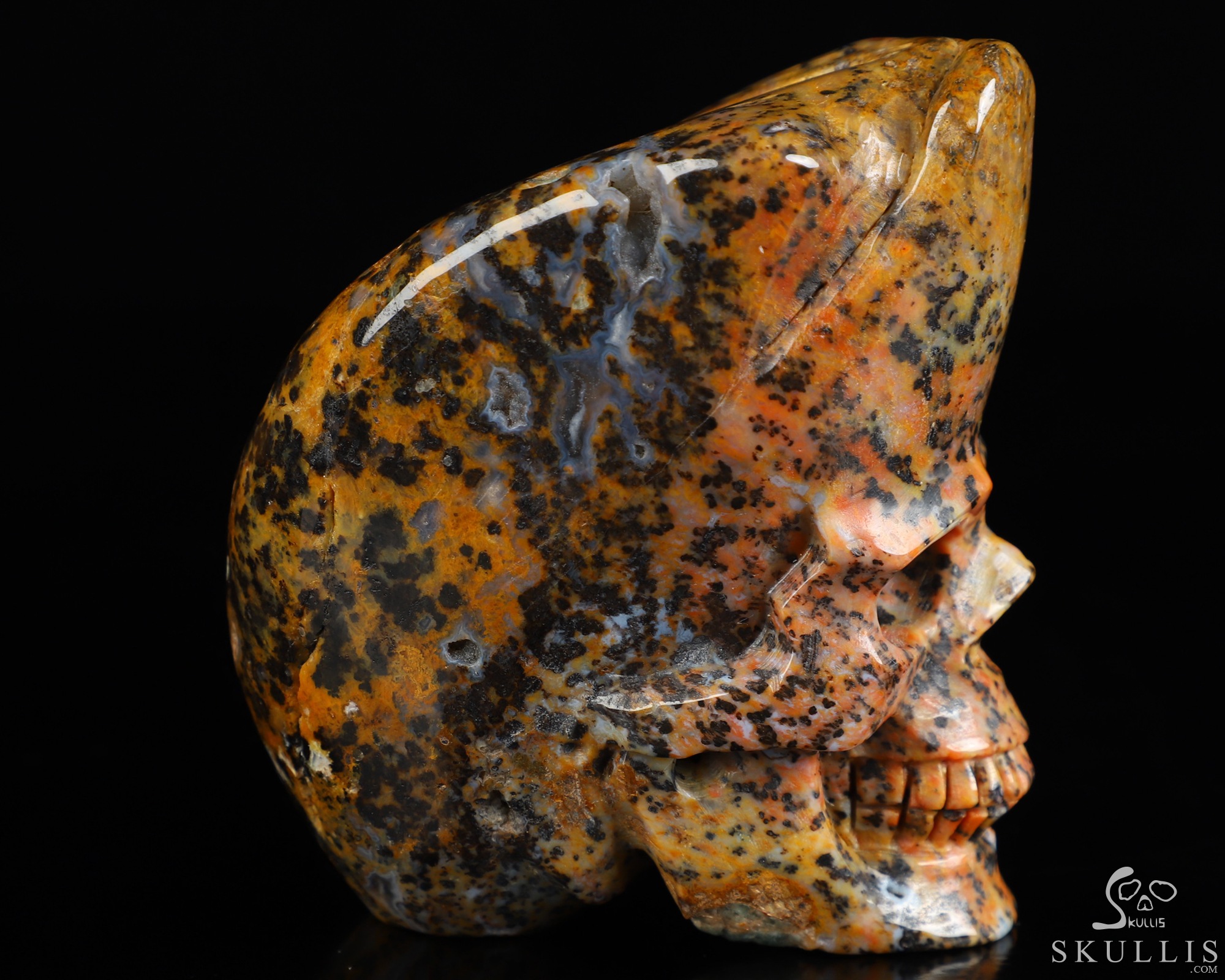 3.5" Brown Ocean Agate Hand Carved Crystal Skull Fine Art Sculpture, Crystal Healing 3.5" Brown Ocean Agate Hand Carved Crystal Skull Fine Art Sculpture, Crystal Healing
