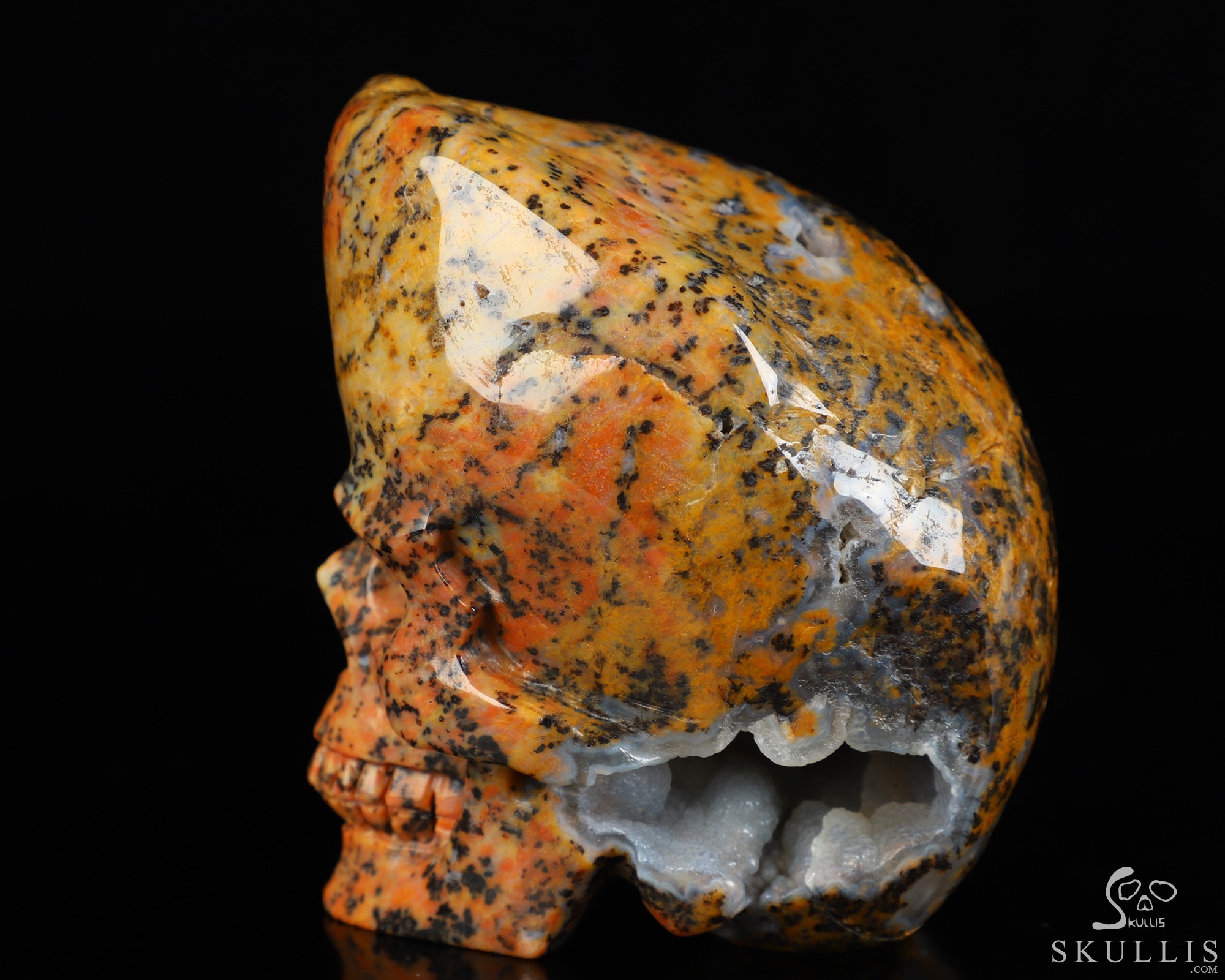 3.5" Brown Ocean Agate Hand Carved Crystal Skull Fine Art Sculpture, Crystal Healing 3.5" Brown Ocean Agate Hand Carved Crystal Skull Fine Art Sculpture, Crystal Healing