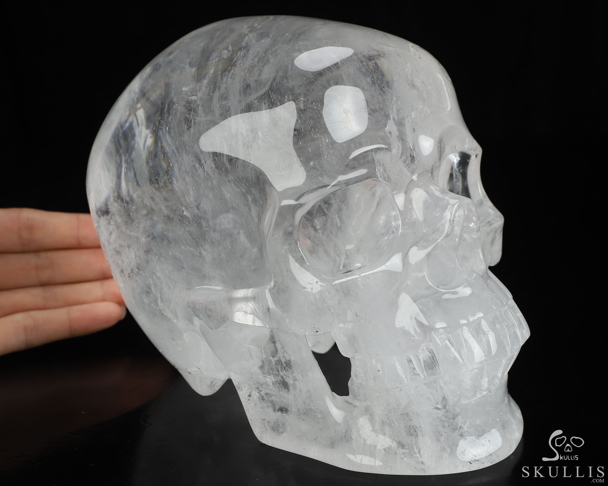 Lifesized 7.4" Quartz Rock Crystal Hand Carved Crystal Skull, Super Realistic, Crystal Healing Lifesized 7.4" Quartz Rock Crystal Hand Carved Crystal Skull, Super Realistic, Crystal Healing