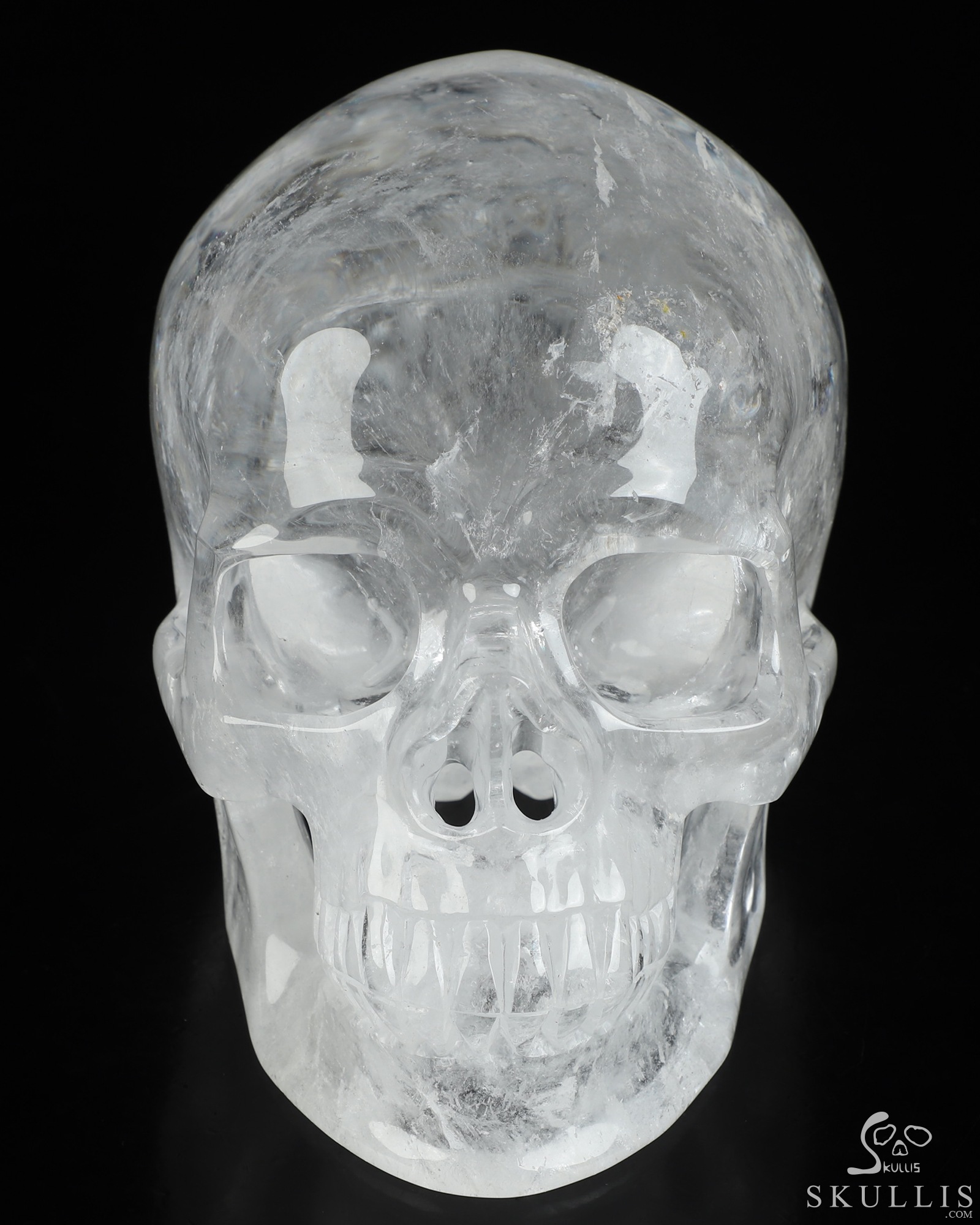 Lifesized 7.4" Quartz Rock Crystal Hand Carved Crystal Skull, Super Realistic, Crystal Healing Lifesized 7.4" Quartz Rock Crystal Hand Carved Crystal Skull, Super Realistic, Crystal Healing