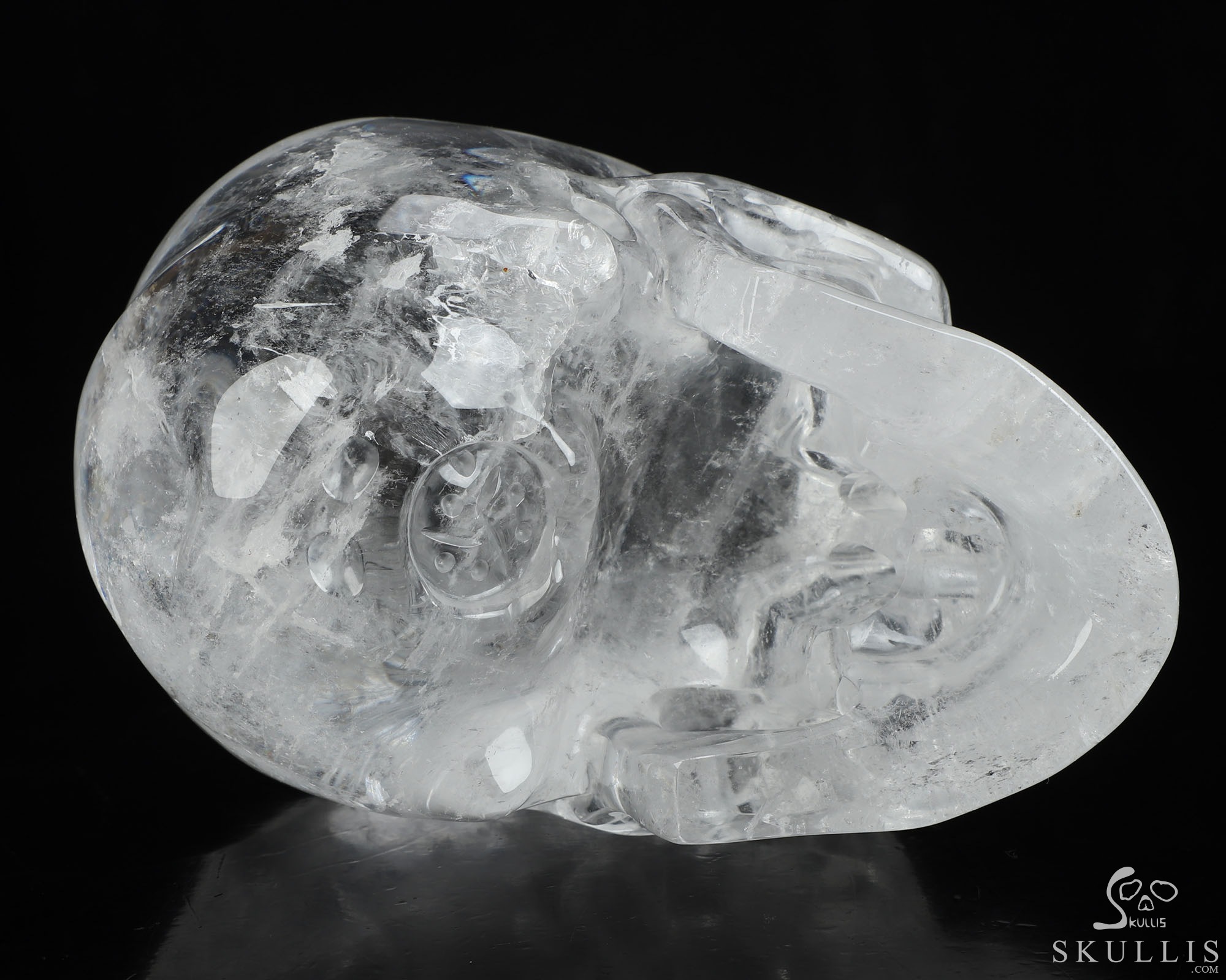 Lifesized 7.4" Quartz Rock Crystal Hand Carved Crystal Skull, Super Realistic, Crystal Healing Lifesized 7.4" Quartz Rock Crystal Hand Carved Crystal Skull, Super Realistic, Crystal Healing