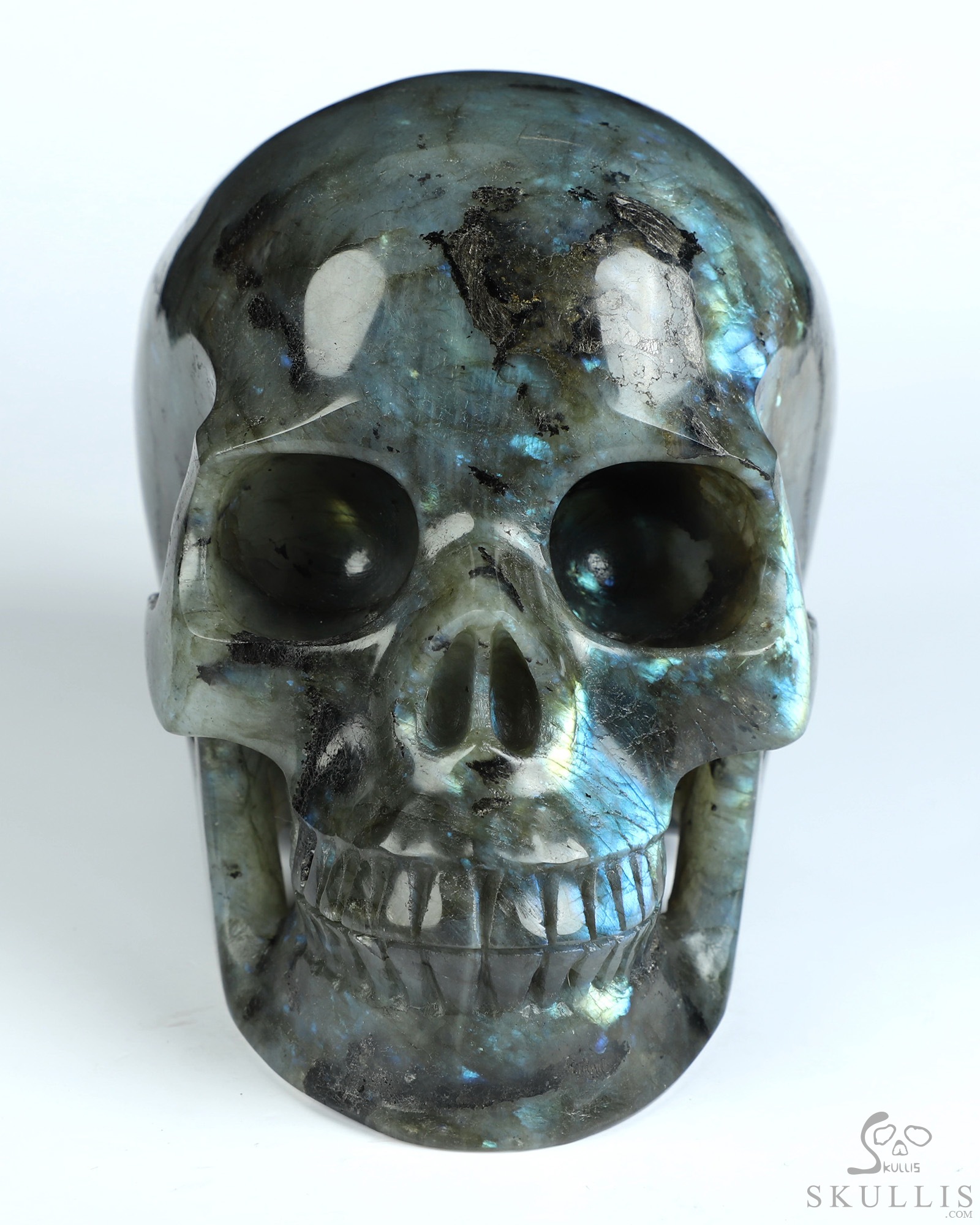 5.0" Labradorite Hand Carved Crystal Skull, Realistic, Crystal Healing 5.0" Labradorite Hand Carved Crystal Skull, Realistic, Crystal Healing