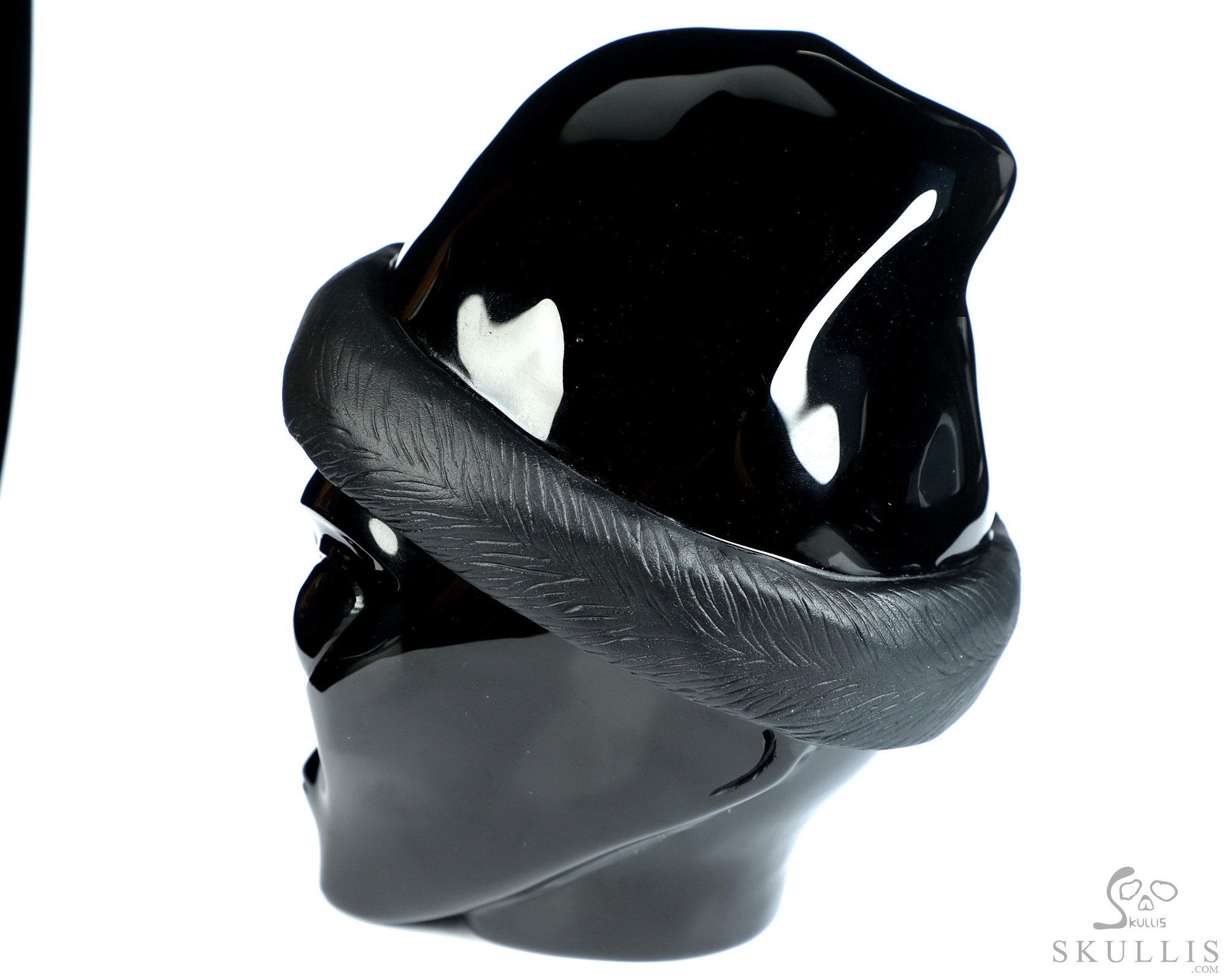 Merry Christmas! 5.2" Black Obsidian Star Being Female Alien Crystal Skull Companion, Hand Carved Gemstone Fine Art Sculpture, Reiki Healing Stone Statue Merry Christmas! 5.2" Black Obsidian Star Being Female Alien Crystal Skull Companion, Hand Carved Gemstone Fine Art Sculpture, Reiki Healing Stone Statue