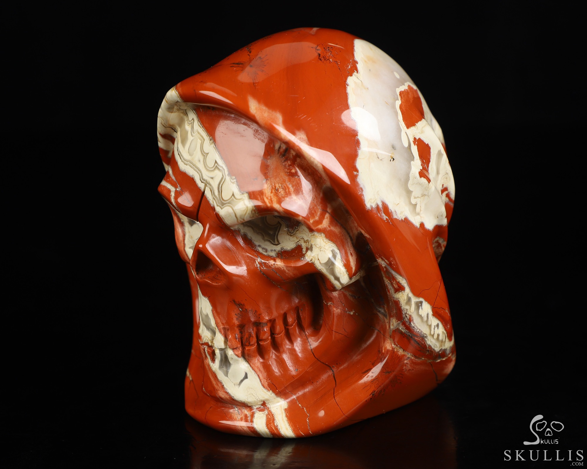 3.5" Red Jasper Hand Carved Death Crystal Skull Sculpture, Crystal Healing 3.5" Red Jasper Hand Carved Death Crystal Skull Sculpture, Crystal Healing
