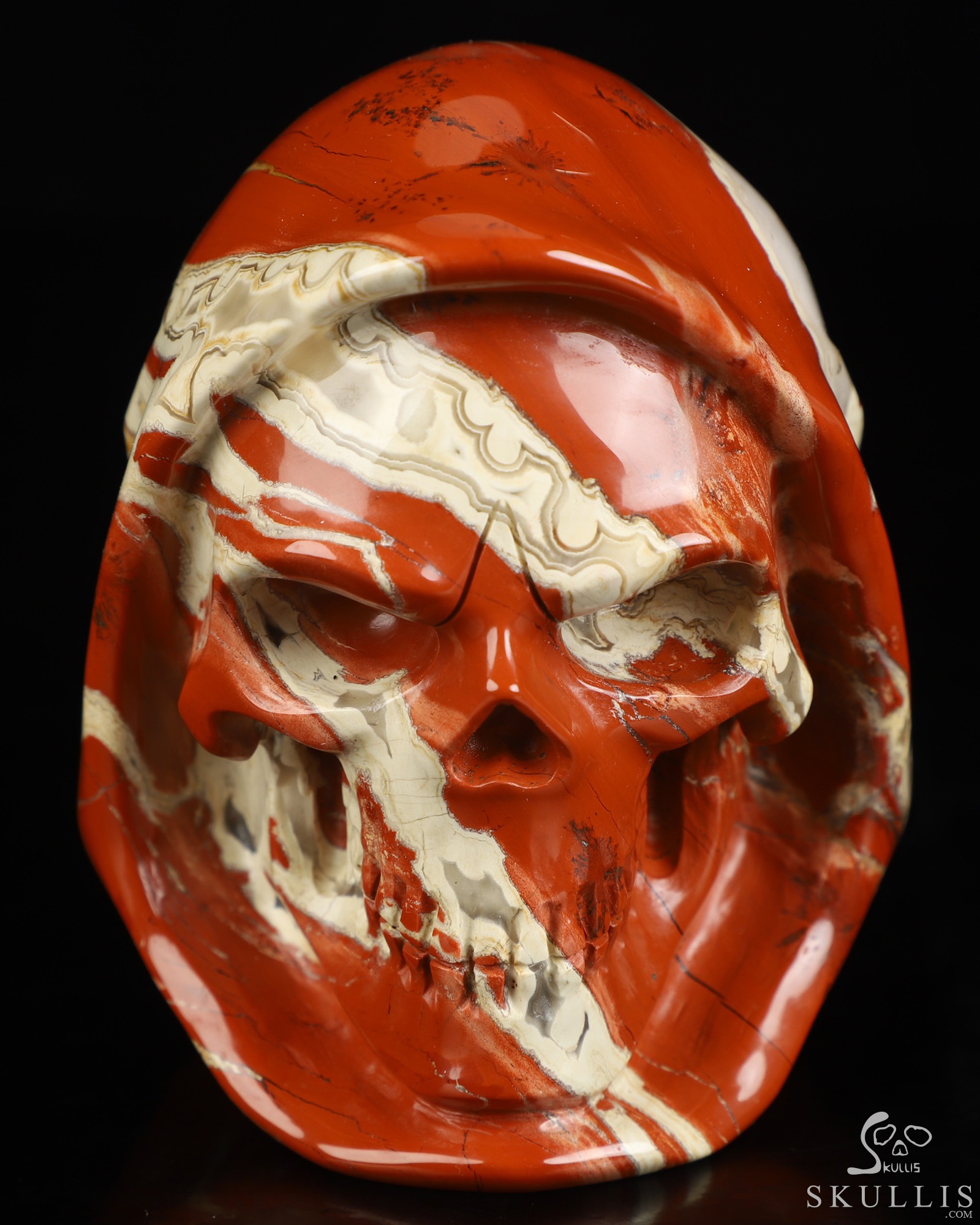 3.5" Red Jasper Hand Carved Death Crystal Skull Sculpture, Crystal Healing 3.5" Red Jasper Hand Carved Death Crystal Skull Sculpture, Crystal Healing