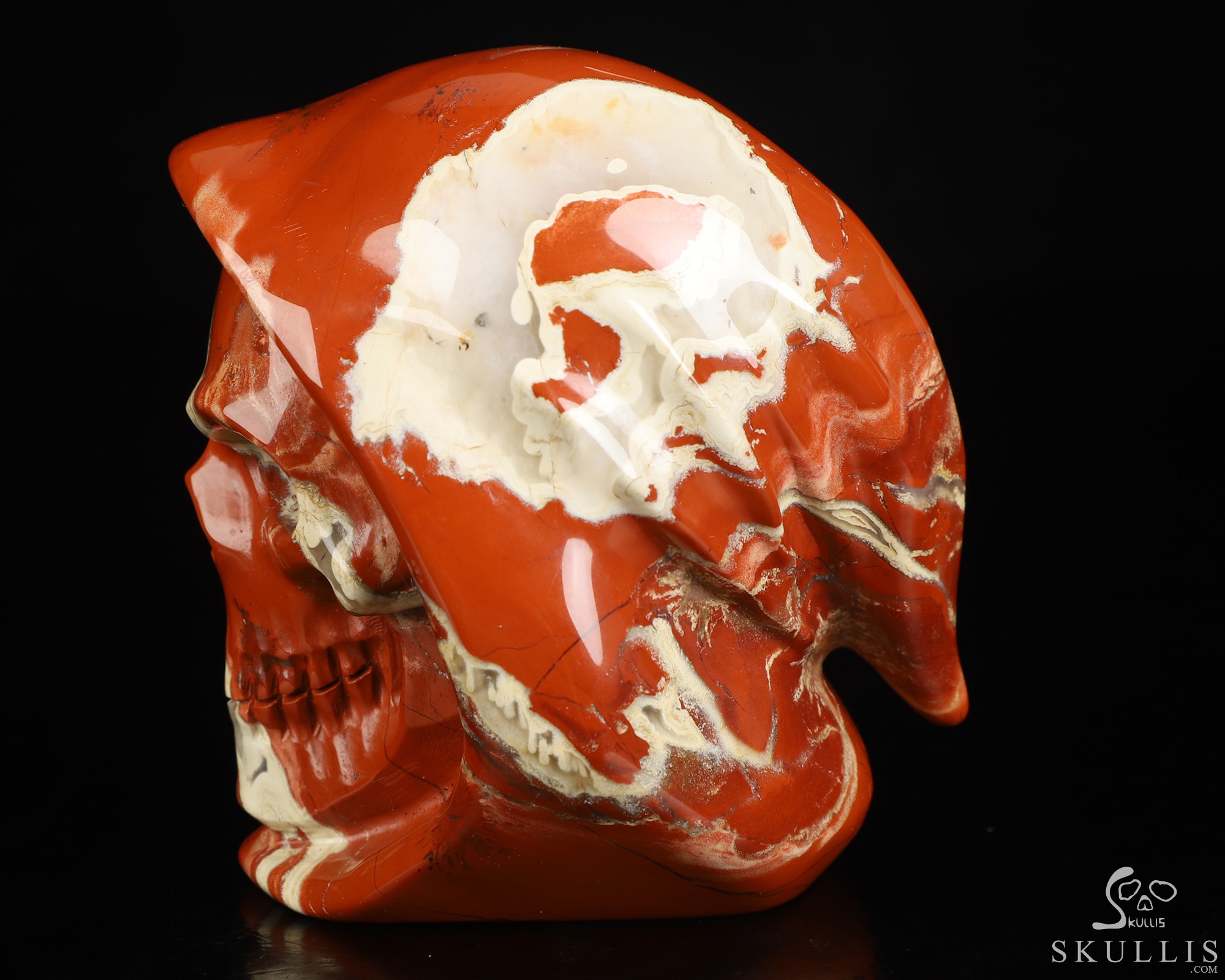 3.5" Red Jasper Hand Carved Death Crystal Skull Sculpture, Crystal Healing 3.5" Red Jasper Hand Carved Death Crystal Skull Sculpture, Crystal Healing