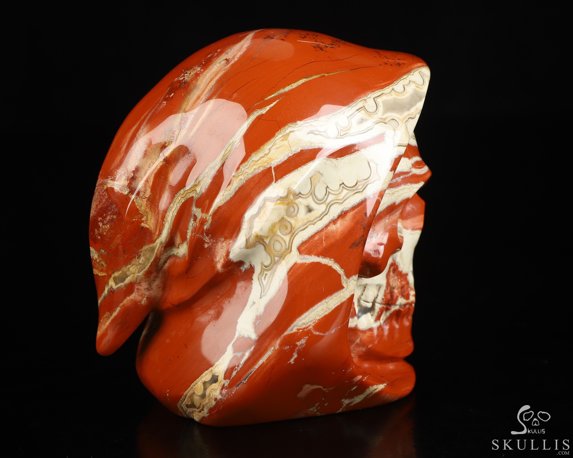 3.5" Red Jasper Hand Carved Death Crystal Skull Sculpture, Crystal Healing 3.5" Red Jasper Hand Carved Death Crystal Skull Sculpture, Crystal Healing