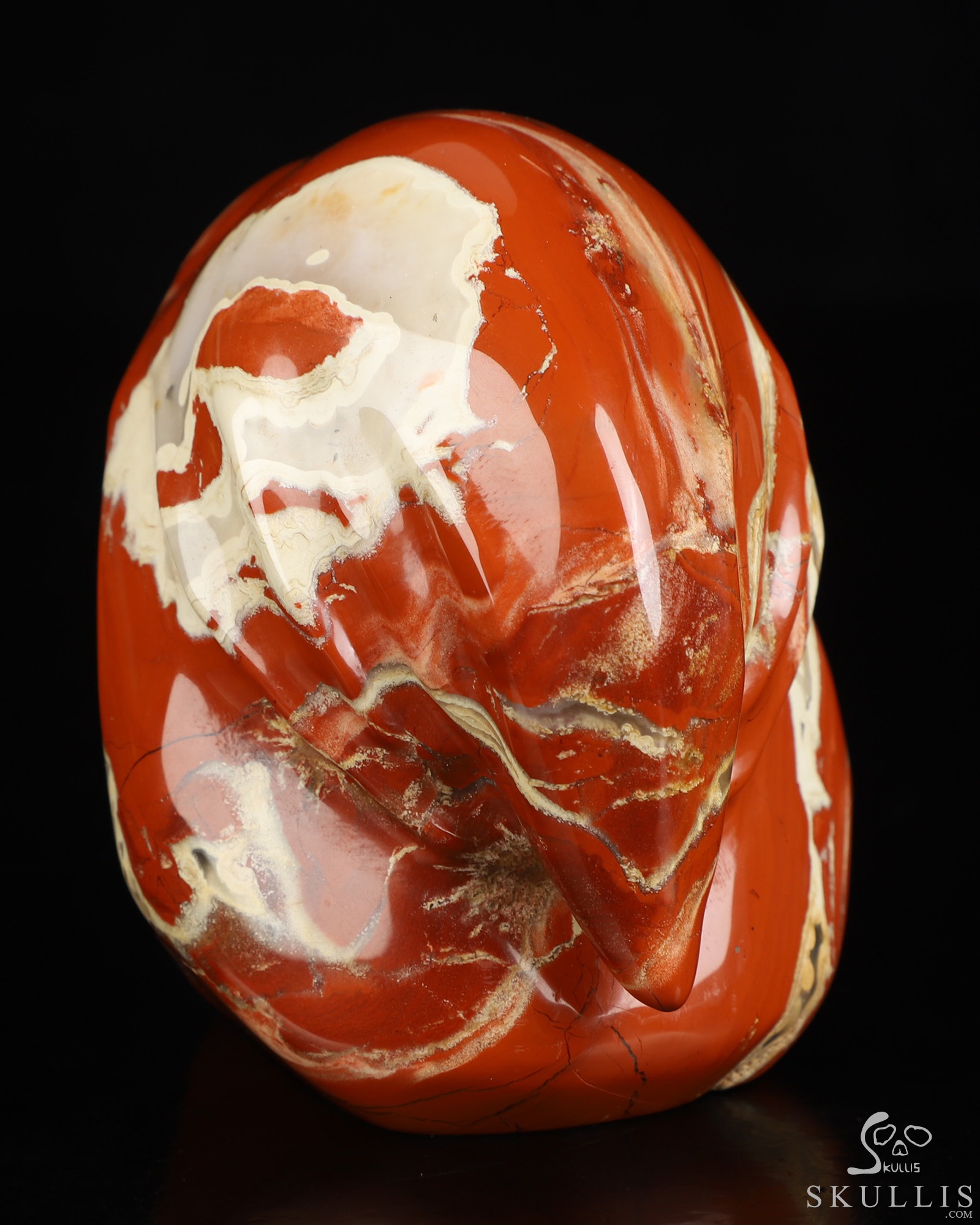 3.5" Red Jasper Hand Carved Death Crystal Skull Sculpture, Crystal Healing 3.5" Red Jasper Hand Carved Death Crystal Skull Sculpture, Crystal Healing
