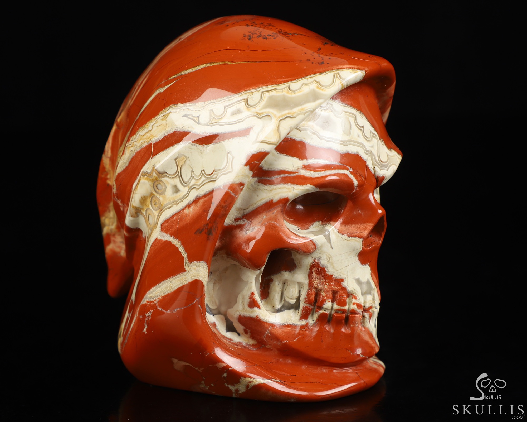 3.5" Red Jasper Hand Carved Death Crystal Skull Sculpture, Crystal Healing 3.5" Red Jasper Hand Carved Death Crystal Skull Sculpture, Crystal Healing