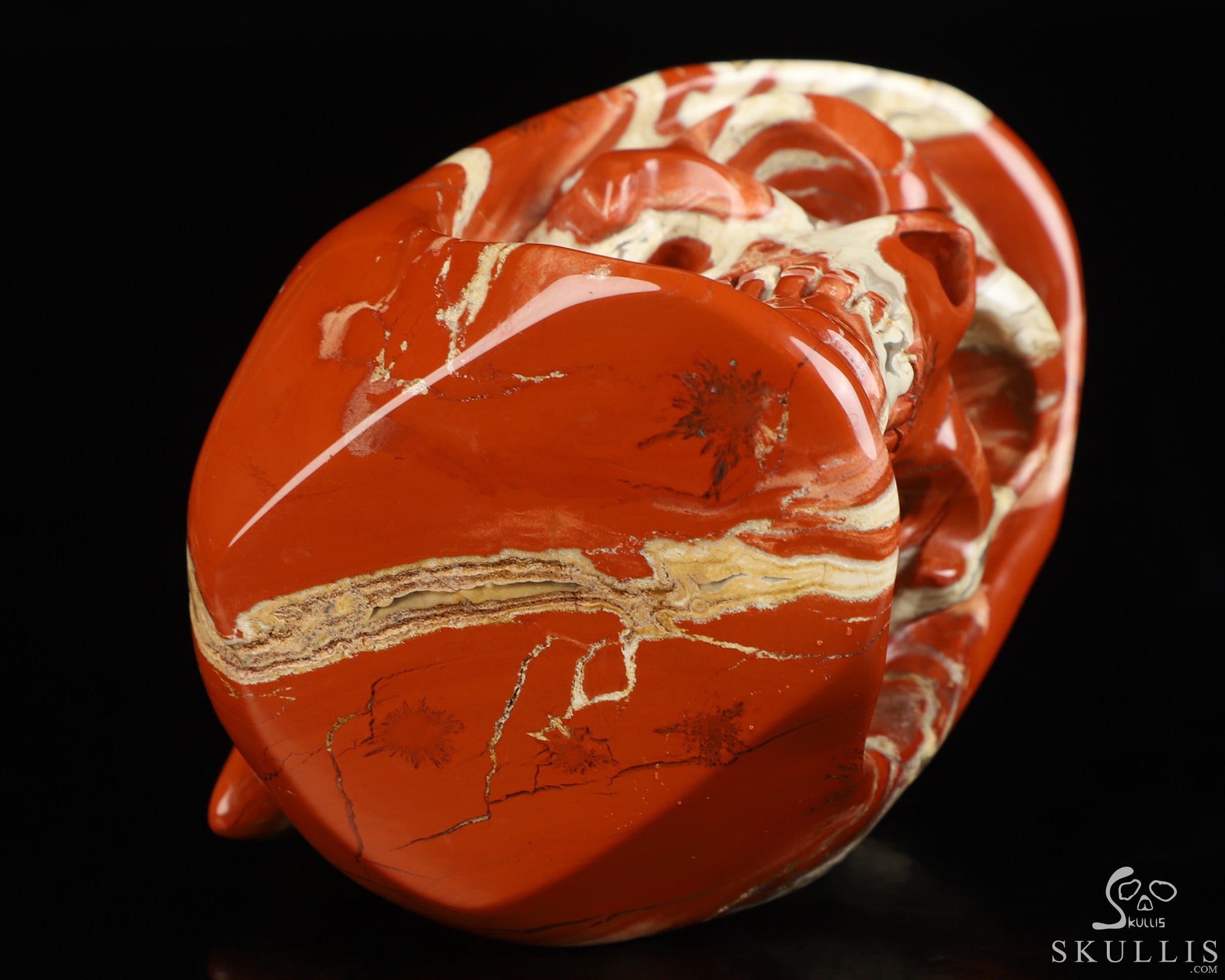 3.5" Red Jasper Hand Carved Death Crystal Skull Sculpture, Crystal Healing 3.5" Red Jasper Hand Carved Death Crystal Skull Sculpture, Crystal Healing