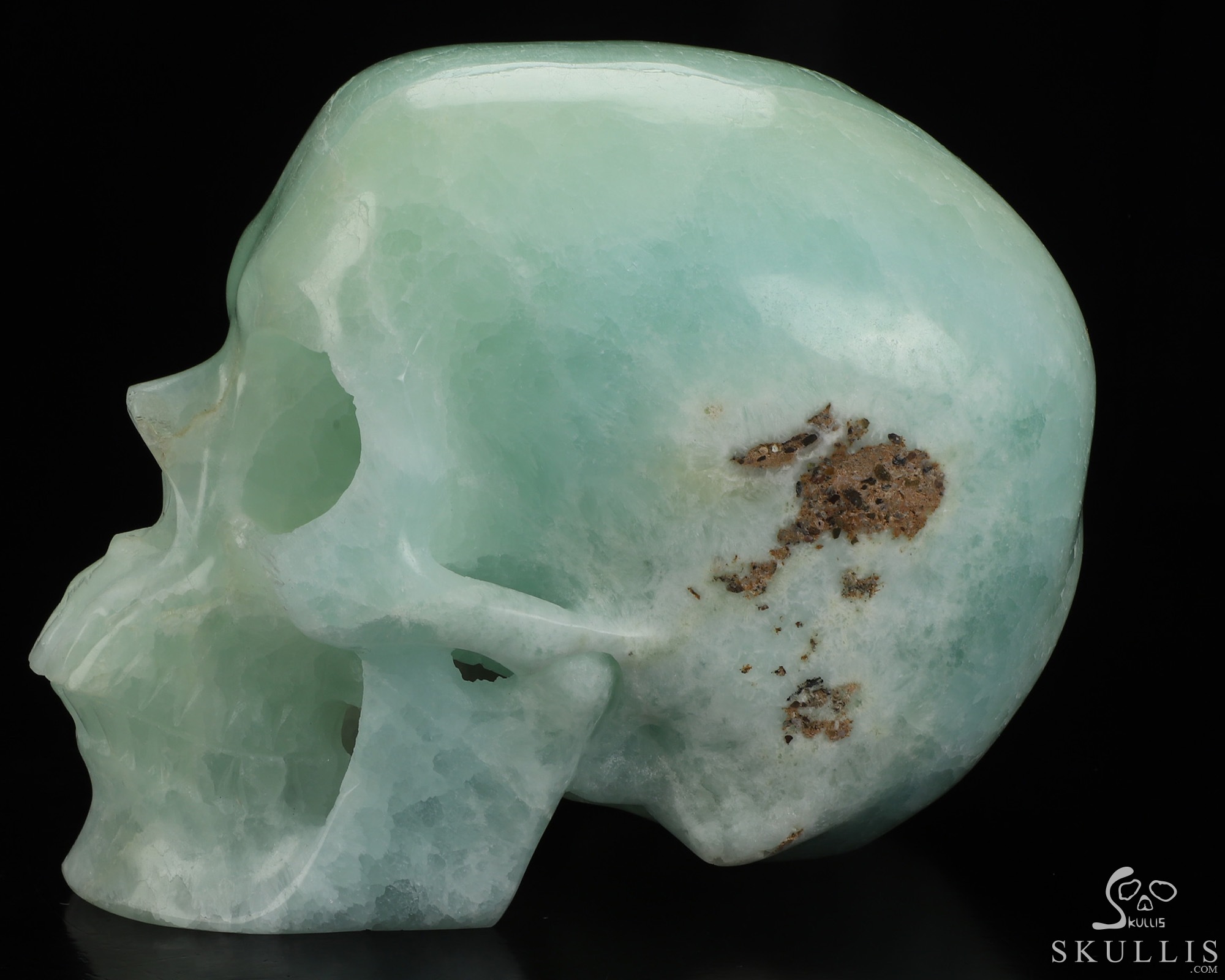 Lifesized 6.9" Picasso Calcite Hand Carved Crystal Skull, Super Realistic, Crystal Healing Lifesized 6.9" Picasso Calcite Hand Carved Crystal Skull, Super Realistic, Crystal Healing