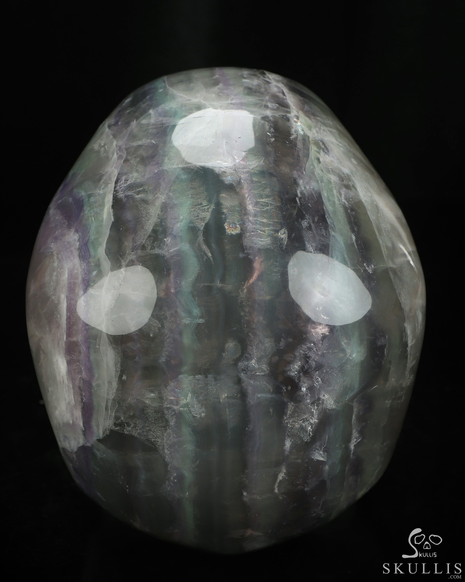 Lifesized 6.9" Fluorite Hand Carved Crystal Skull, Super Realistic, Crystal Healing Lifesized 6.9" Fluorite Hand Carved Crystal Skull, Super Realistic, Crystal Healing