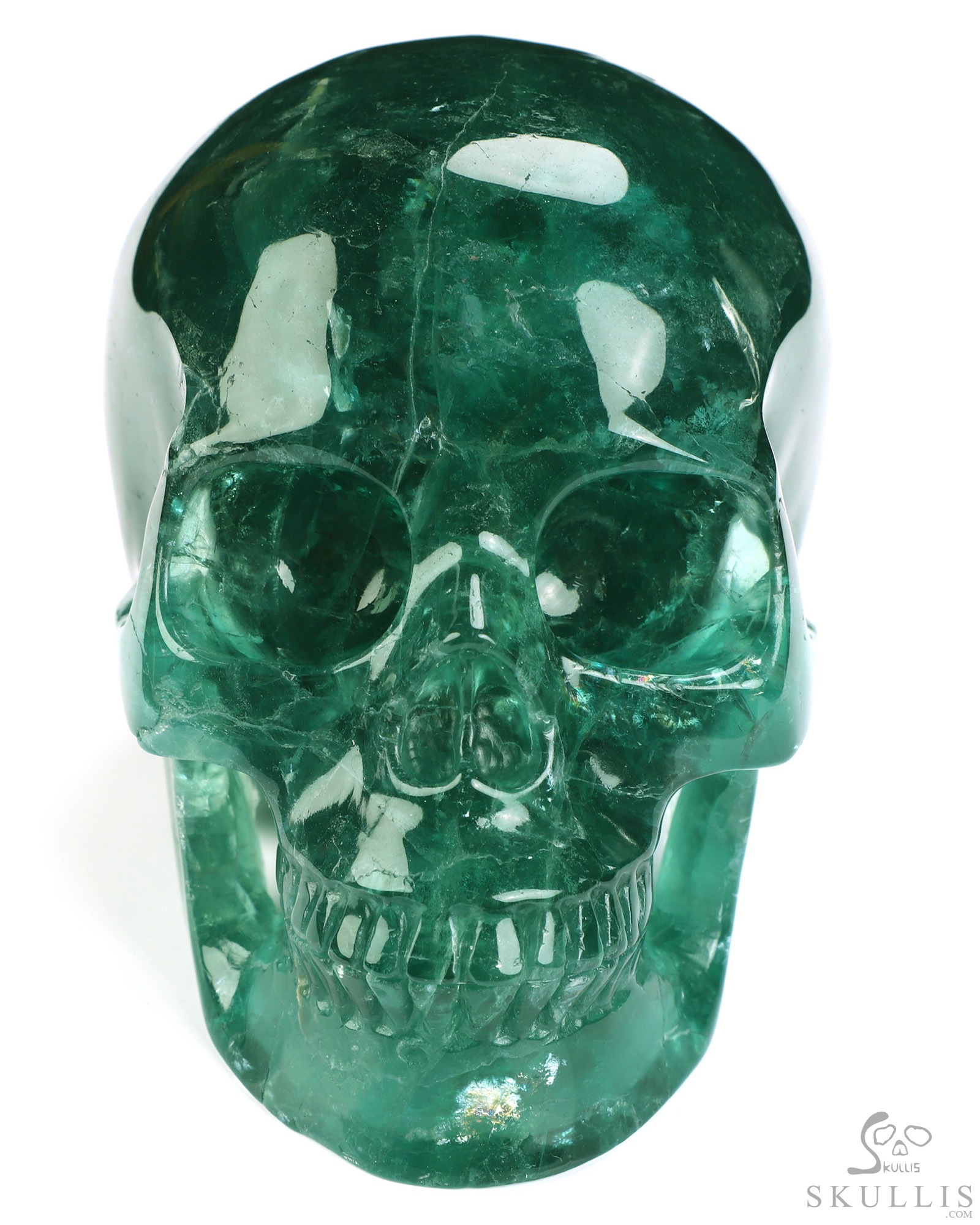 5.0" Fluorite Hand Carved Crystal Skull, Realistic, Crystal Healing 5.0" Fluorite Hand Carved Crystal Skull, Realistic, Crystal Healing