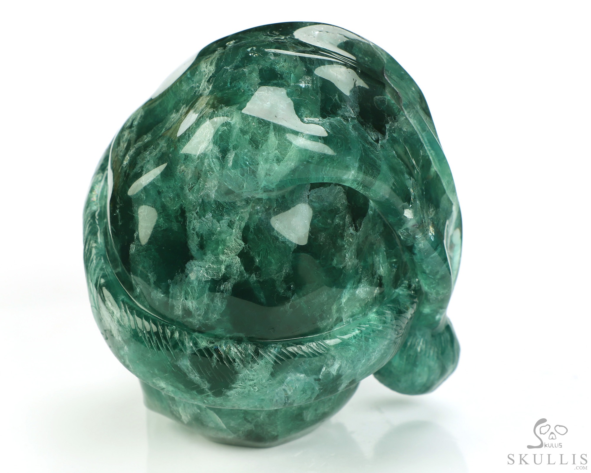 Merry Christmas, 5.0" Fluorite Hand Carved Crystal Skull, Realistic, Crystal Healing Merry Christmas, 5.0" Fluorite Hand Carved Crystal Skull, Realistic, Crystal Healing