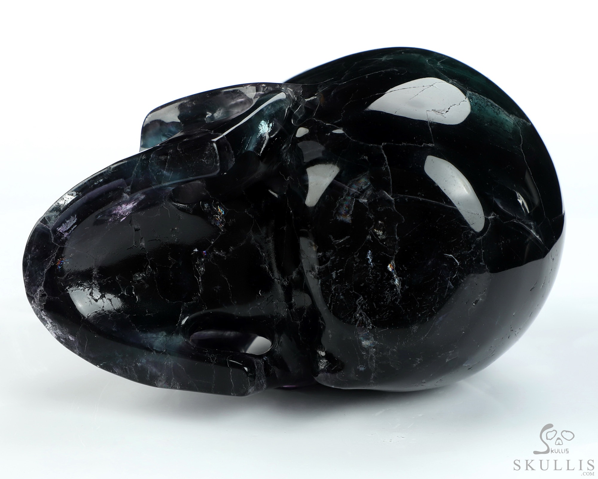 4.9" Fluorite Hand Carved Crystal Skull, Realistic, Crystal Healing 4.9" Fluorite Hand Carved Crystal Skull, Realistic, Crystal Healing