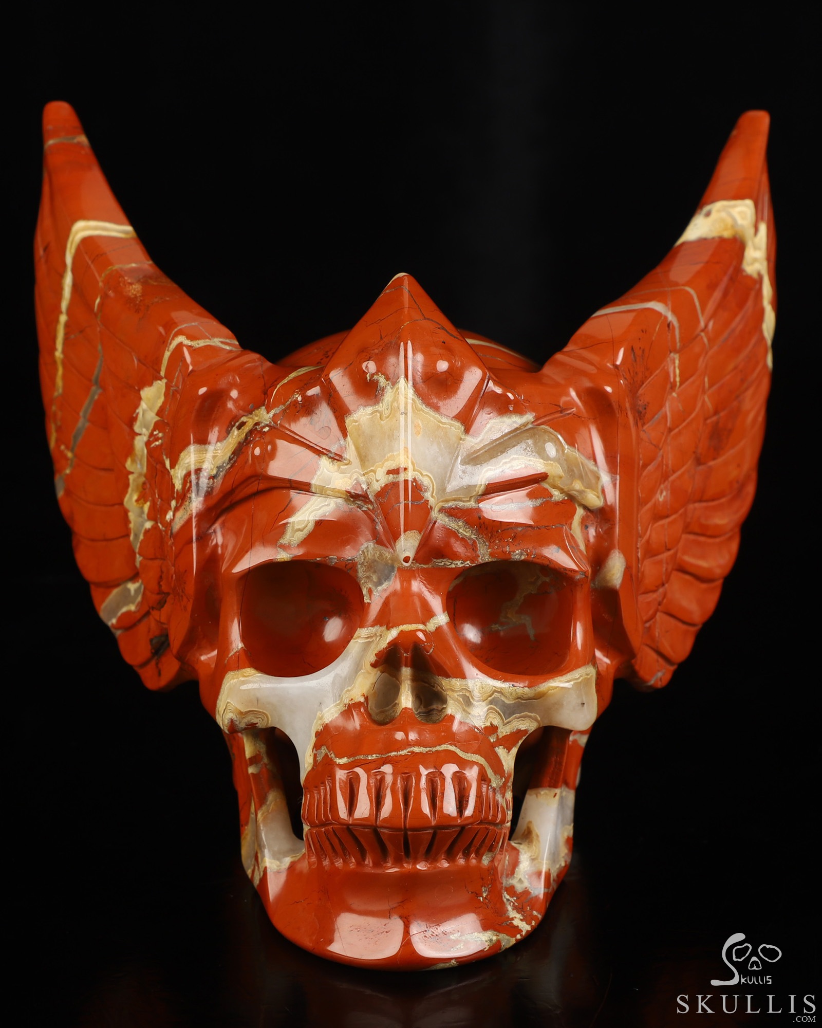 5.8" Red Jasper Hand Carved Guardian Crystal Skull Sculpture, Crystal Healing 5.8" Red Jasper Hand Carved Guardian Crystal Skull Sculpture, Crystal Healing