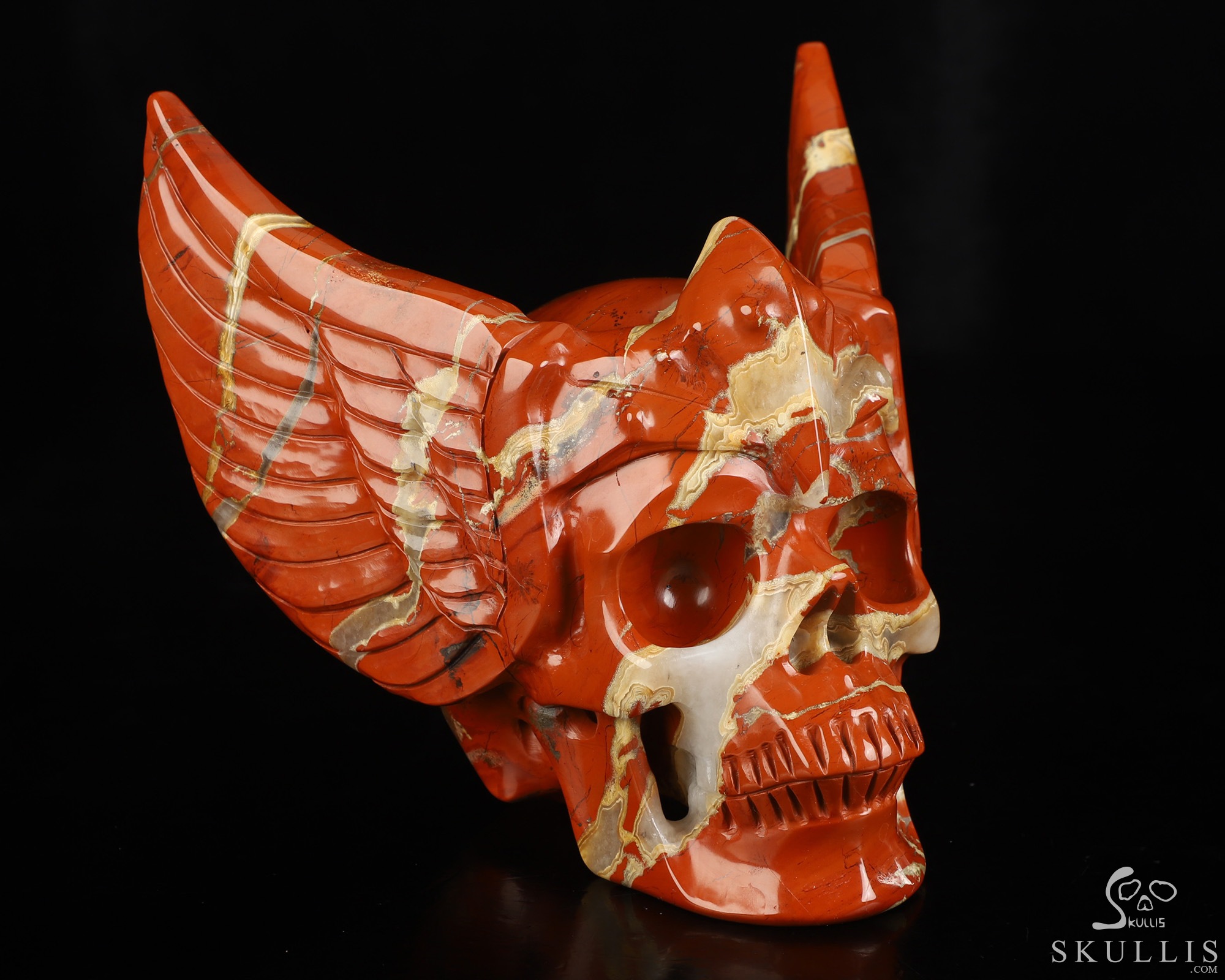 5.8" Red Jasper Hand Carved Guardian Crystal Skull Sculpture, Crystal Healing 5.8" Red Jasper Hand Carved Guardian Crystal Skull Sculpture, Crystal Healing