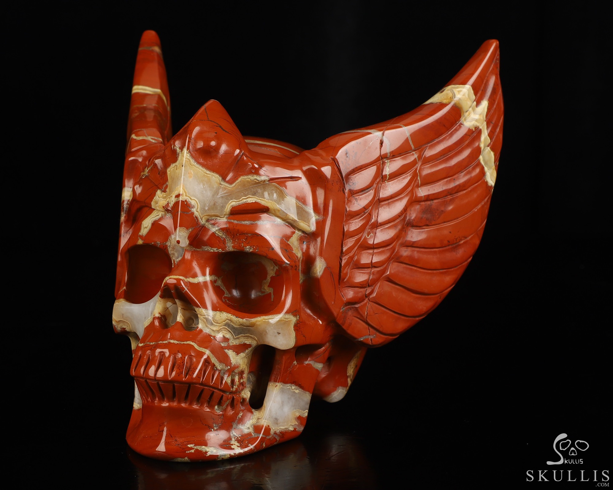 5.8" Red Jasper Hand Carved Guardian Crystal Skull Sculpture, Crystal Healing 5.8" Red Jasper Hand Carved Guardian Crystal Skull Sculpture, Crystal Healing