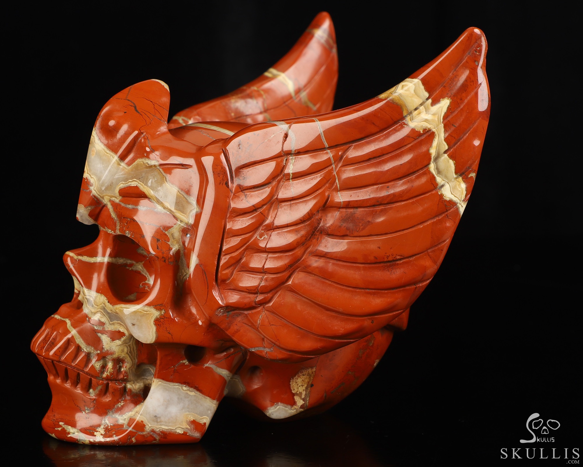 5.8" Red Jasper Hand Carved Guardian Crystal Skull Sculpture, Crystal Healing 5.8" Red Jasper Hand Carved Guardian Crystal Skull Sculpture, Crystal Healing