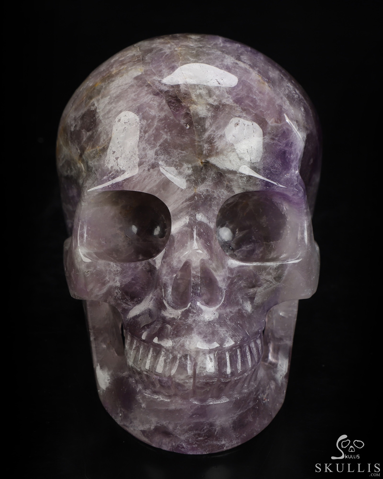 4.9" Amethyst Hand Carved Crystal Skull, Realistic, Crystal Healing 4.9" Amethyst Hand Carved Crystal Skull, Realistic, Crystal Healing