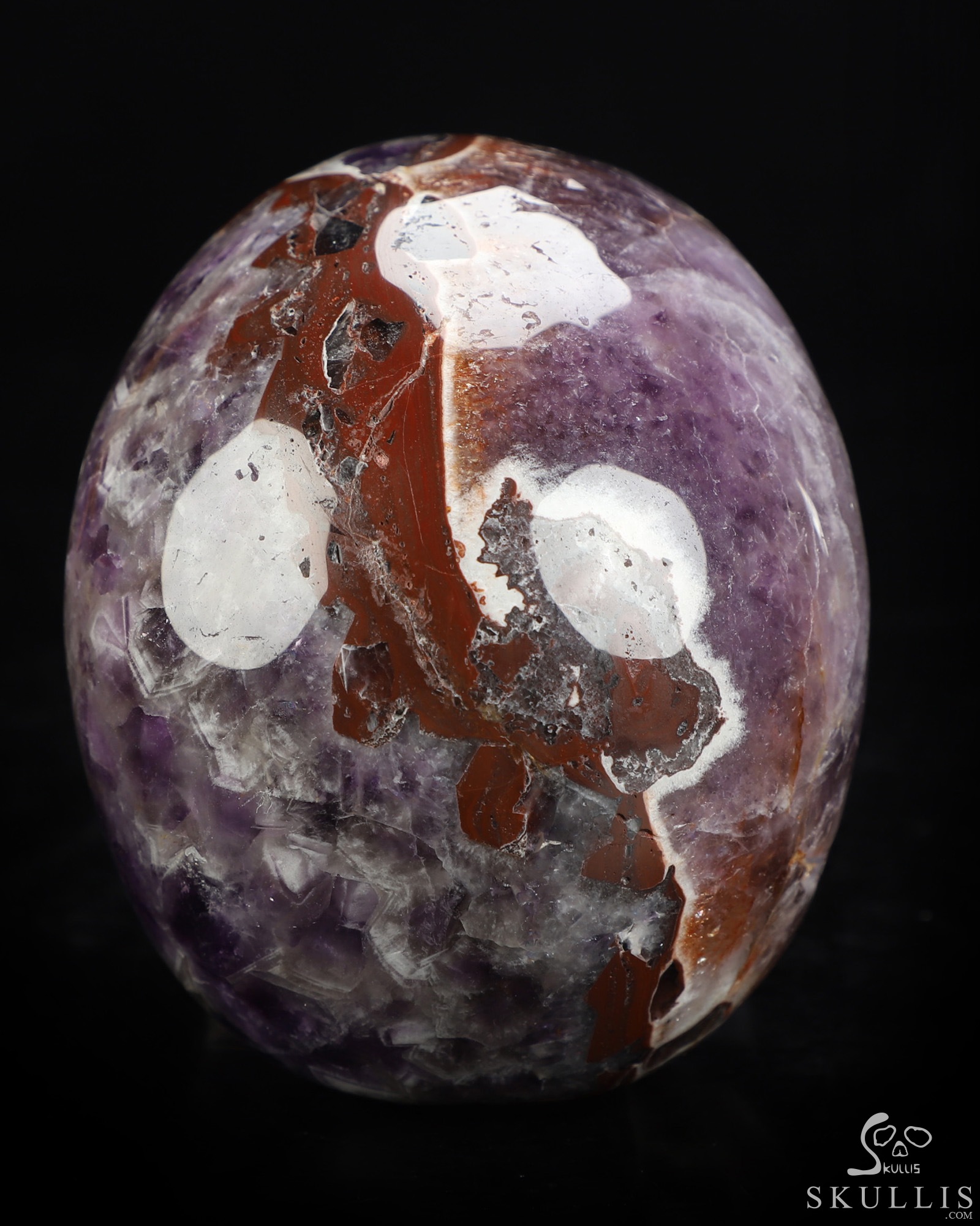 4.9" Dream Chevron Amethyst Hand Carved Crystal Skull, Realistic, Crystal Healing 4.9" Dream Chevron Amethyst Hand Carved Crystal Skull, Realistic, Crystal Healing