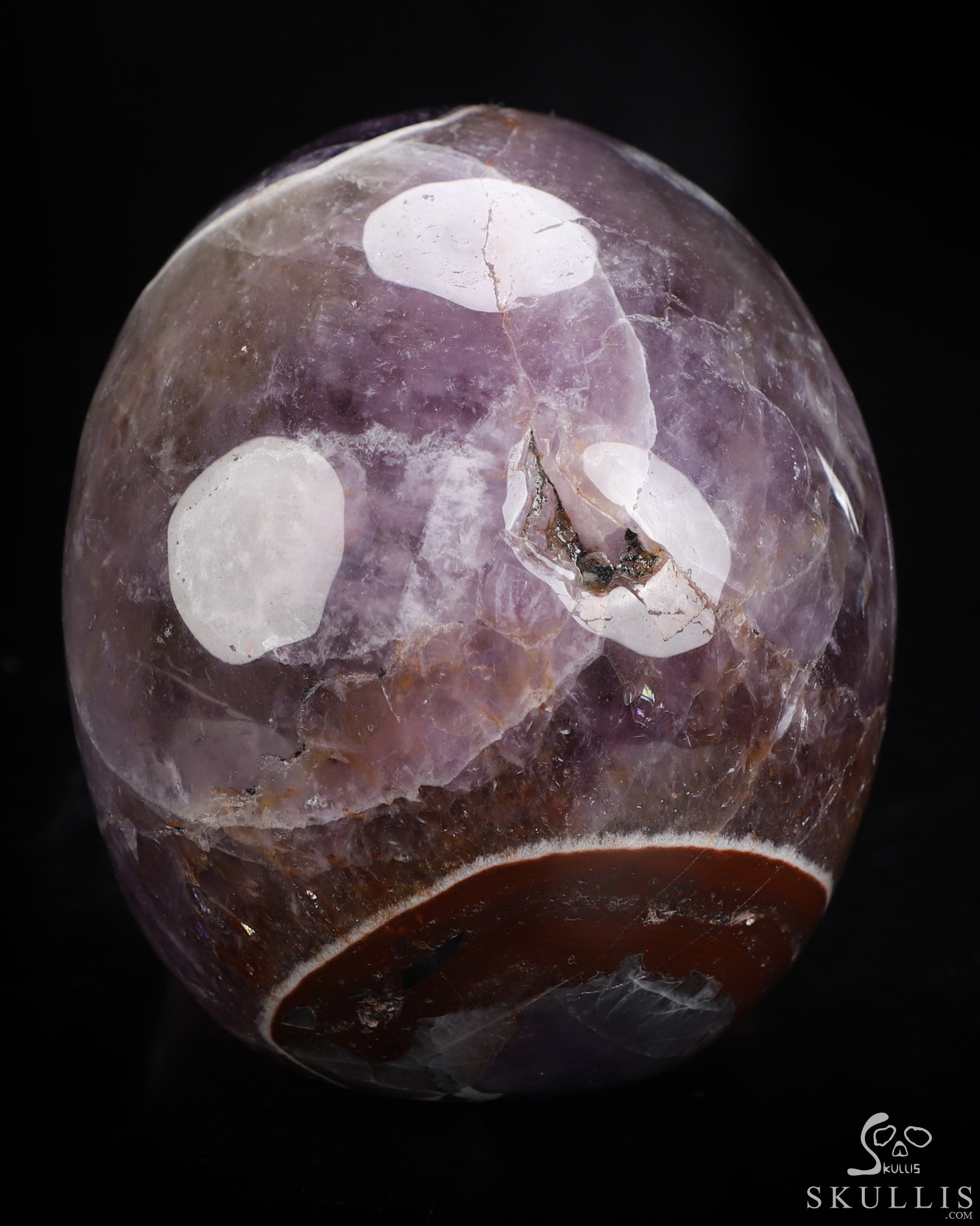 5.0" Dream Chevron Amethyst Hand Carved Crystal Skull, Realistic, Crystal Healing 5.0" Dream Chevron Amethyst Hand Carved Crystal Skull, Realistic, Crystal Healing