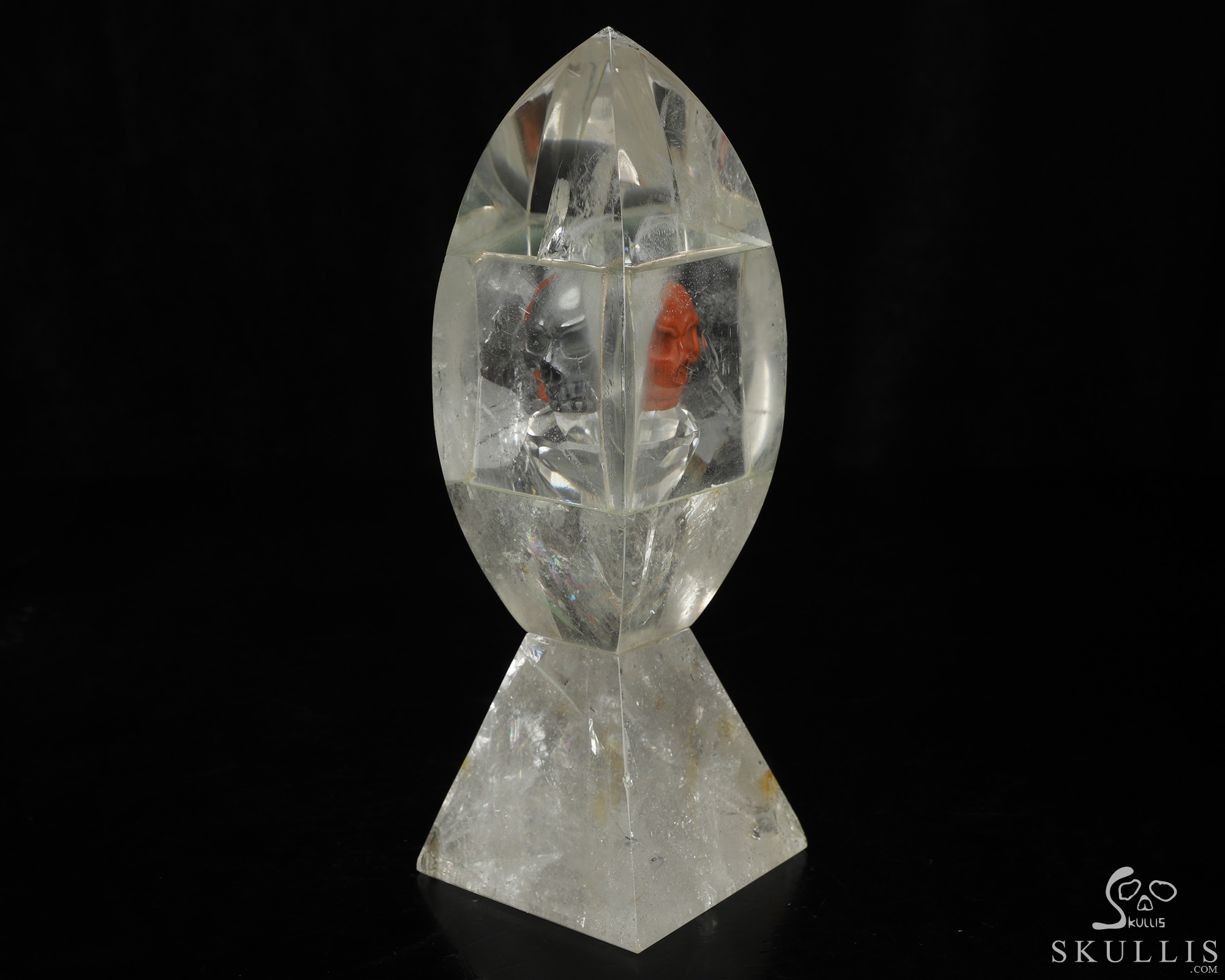 7.8" Quartz Rock Crystal Hand Carved Crystal Skull Fine Art Sculpture, Crystal Healing 7.8" Quartz Rock Crystal Hand Carved Crystal Skull Fine Art Sculpture, Crystal Healing