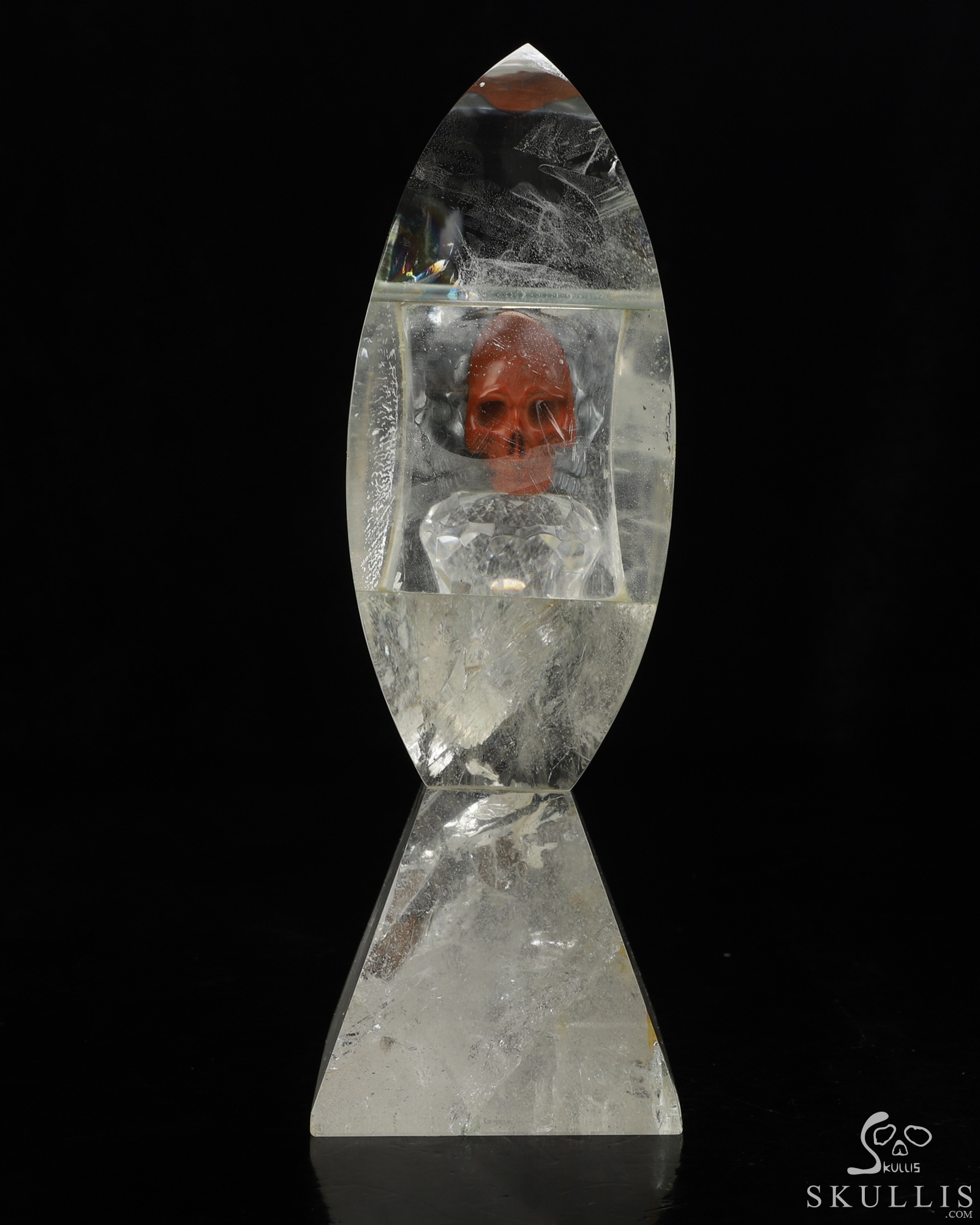 7.8" Quartz Rock Crystal Hand Carved Crystal Skull Fine Art Sculpture, Crystal Healing 7.8" Quartz Rock Crystal Hand Carved Crystal Skull Fine Art Sculpture, Crystal Healing