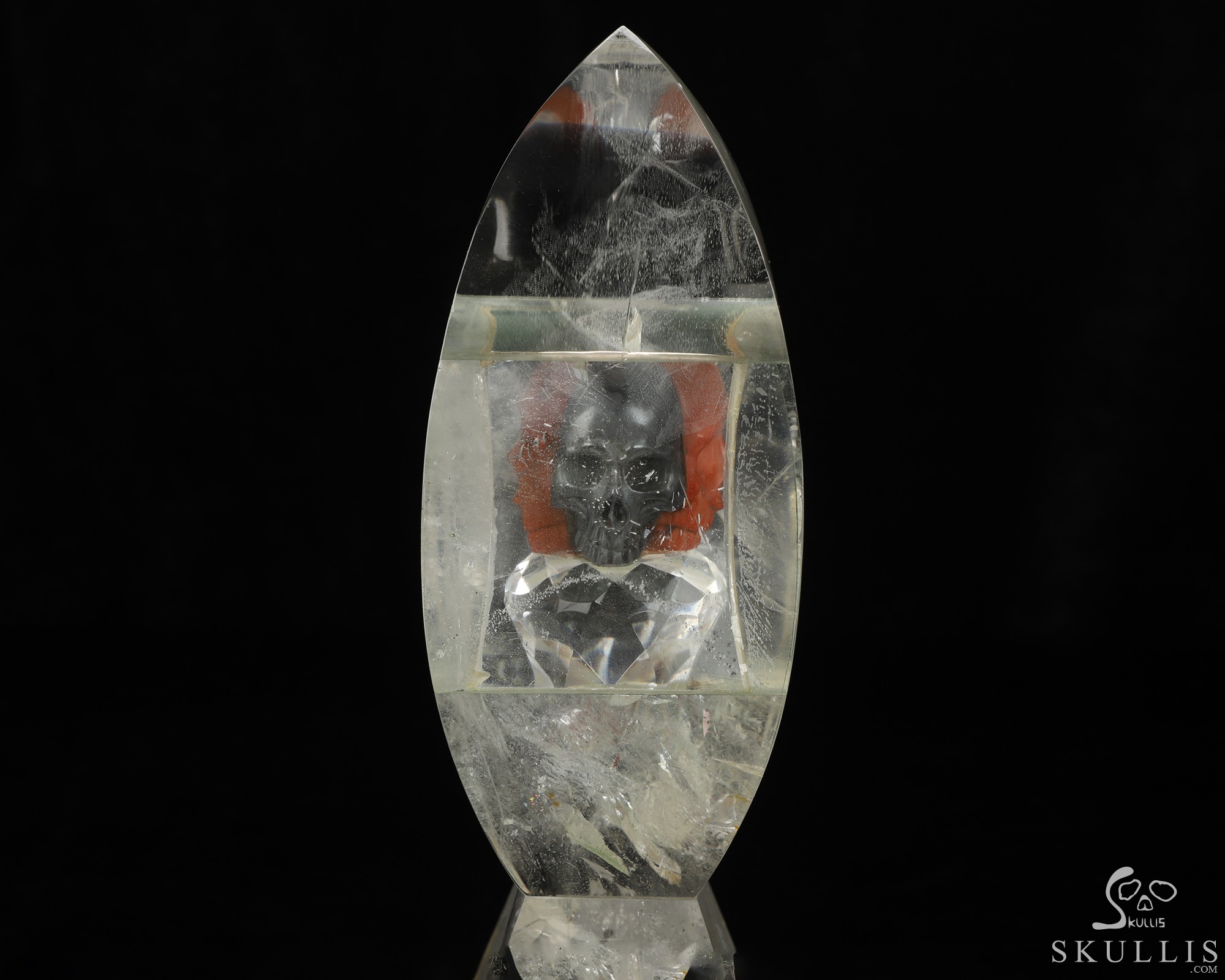 7.8" Quartz Rock Crystal Hand Carved Crystal Skull Fine Art Sculpture, Crystal Healing 7.8" Quartz Rock Crystal Hand Carved Crystal Skull Fine Art Sculpture, Crystal Healing