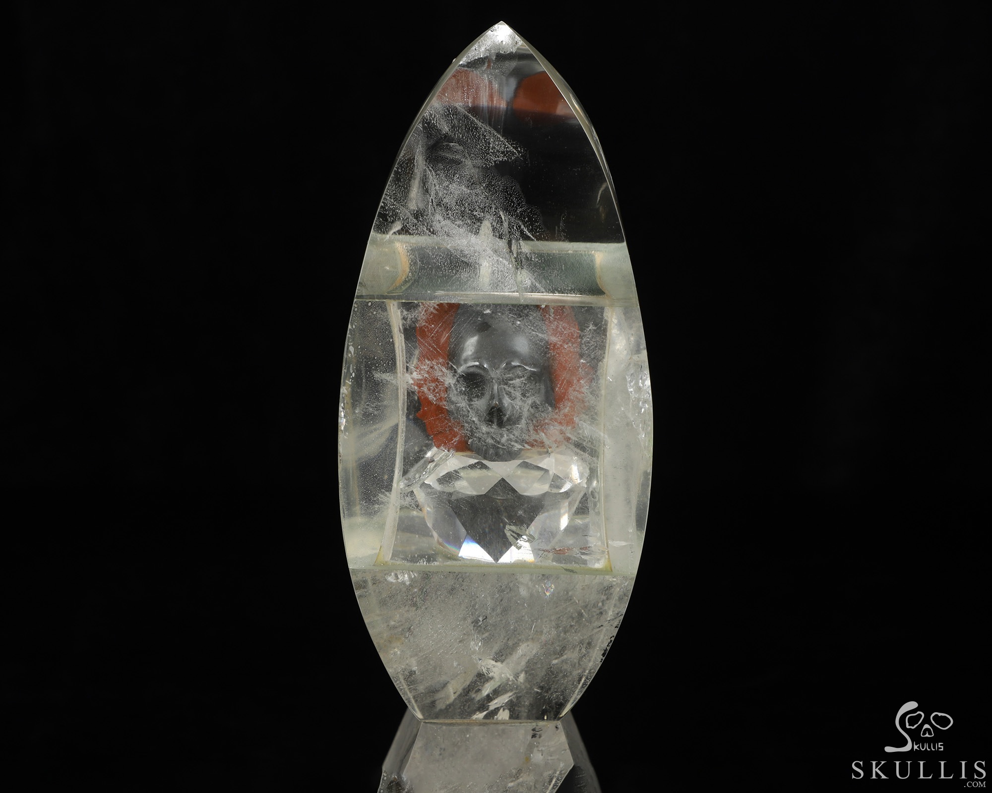 7.8" Quartz Rock Crystal Hand Carved Crystal Skull Fine Art Sculpture, Crystal Healing 7.8" Quartz Rock Crystal Hand Carved Crystal Skull Fine Art Sculpture, Crystal Healing