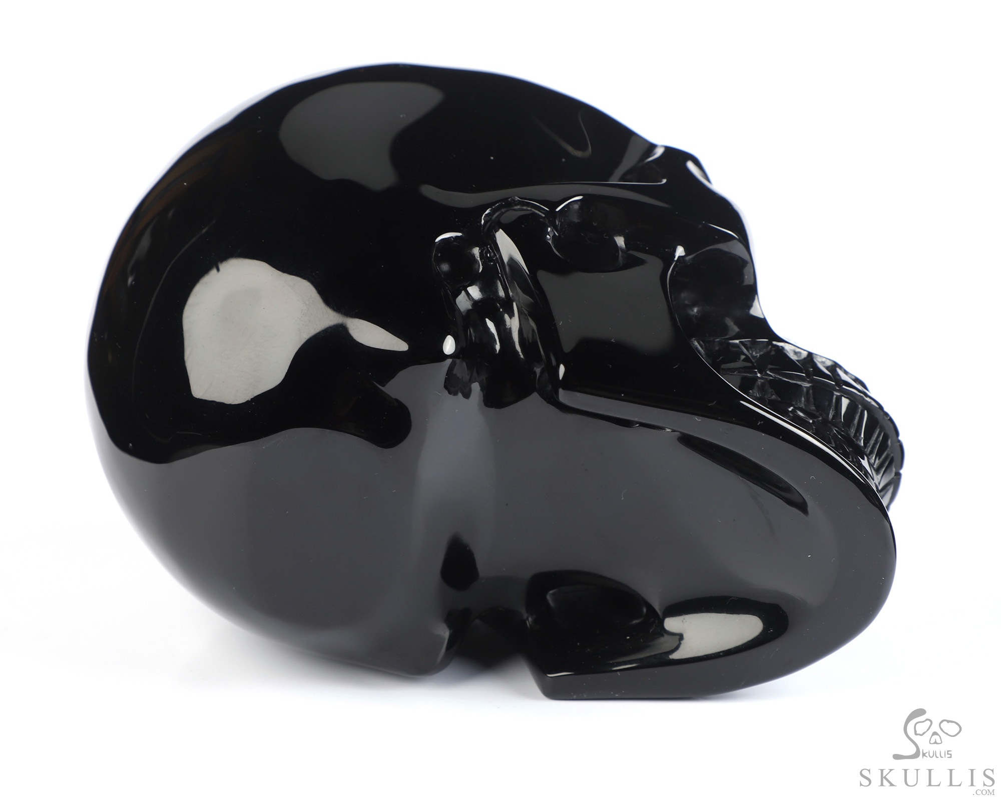 4.9" Black Obsidian Hand Carved Urn Crystal Skull, Crystal Healing, 3OZ 4.9" Black Obsidian Hand Carved Urn Crystal Skull, Crystal Healing, 3OZ