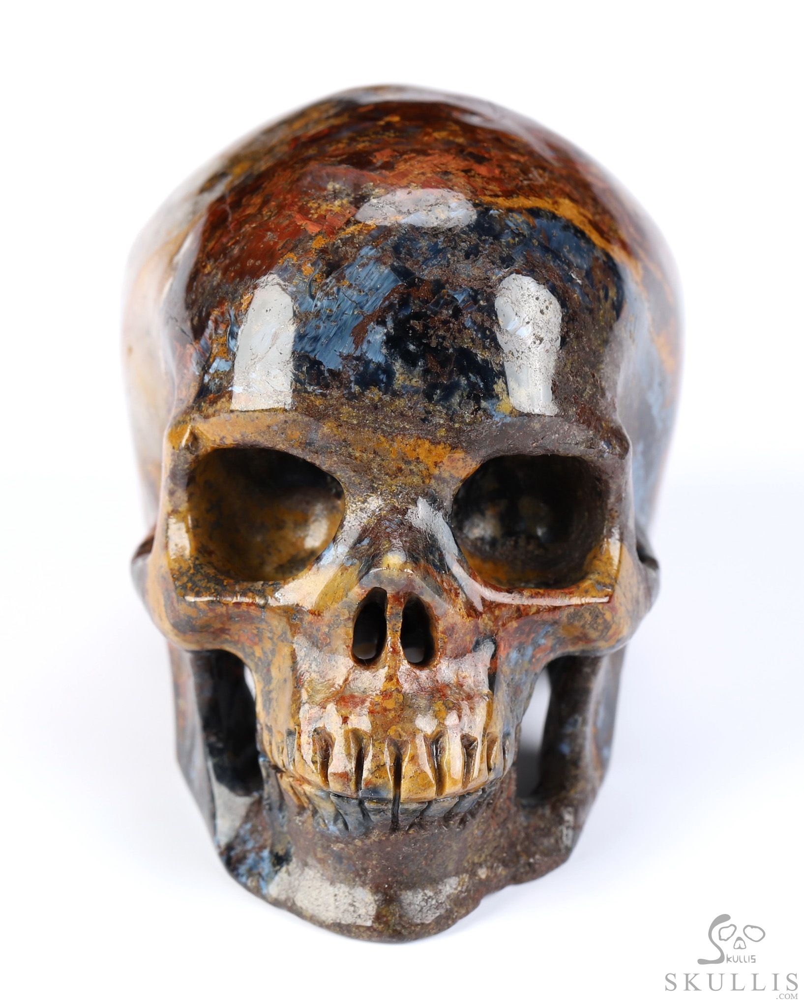 2.0" Pietersite Hand Carved Crystal Skull, Super Realistic, Crystal Healing 2.0" Pietersite Hand Carved Crystal Skull, Super Realistic, Crystal Healing