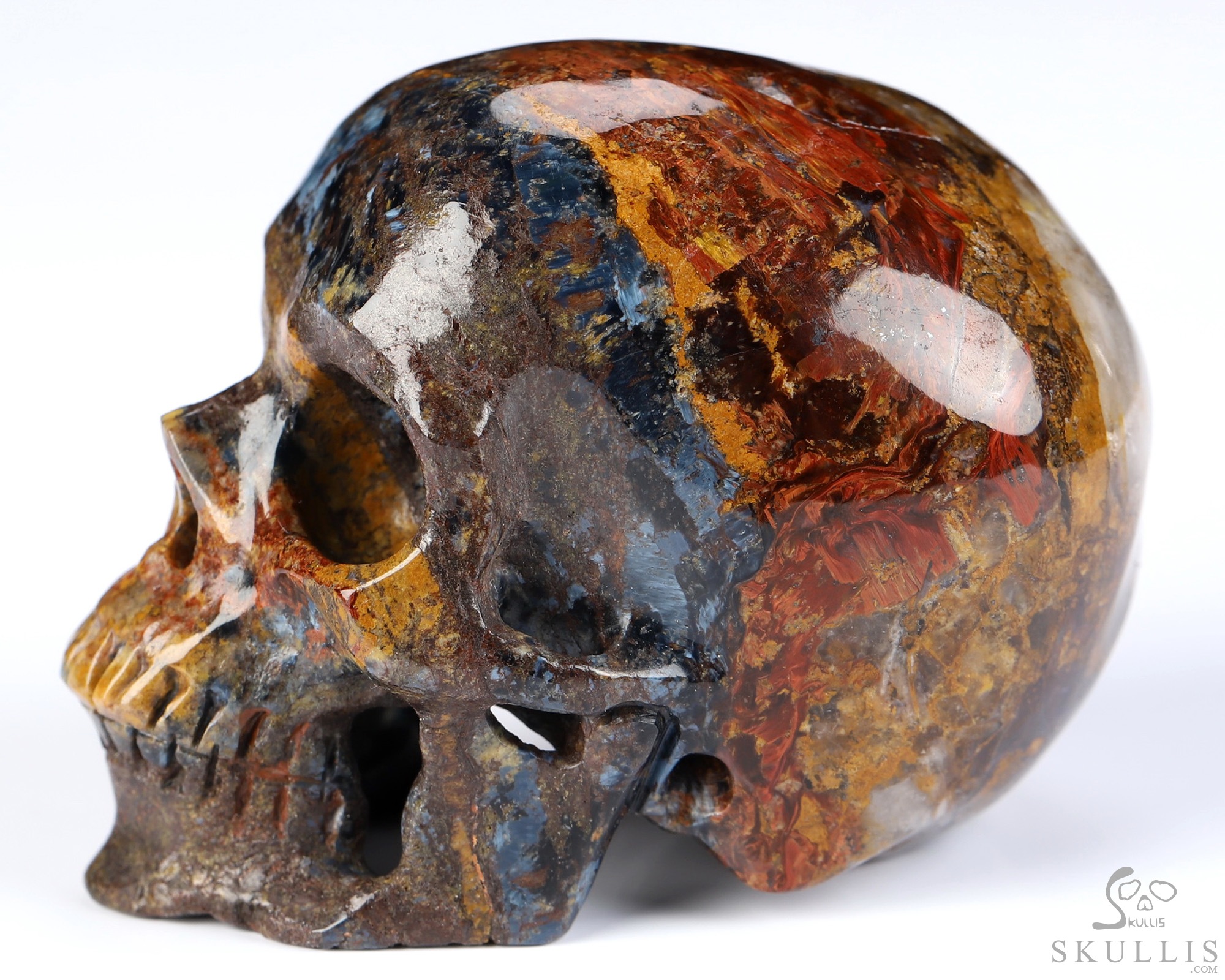 2.0" Pietersite Hand Carved Crystal Skull, Super Realistic, Crystal Healing 2.0" Pietersite Hand Carved Crystal Skull, Super Realistic, Crystal Healing