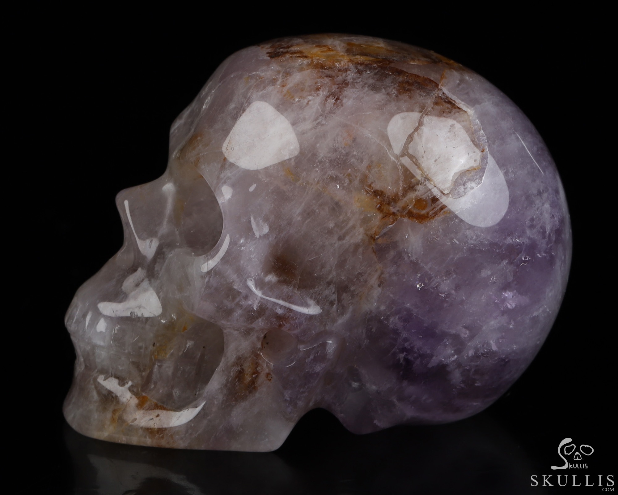 2.0" Amethyst Hand Carved Crystal Skull, Realistic, Crystal Healing 2.0" Amethyst Hand Carved Crystal Skull, Realistic, Crystal Healing