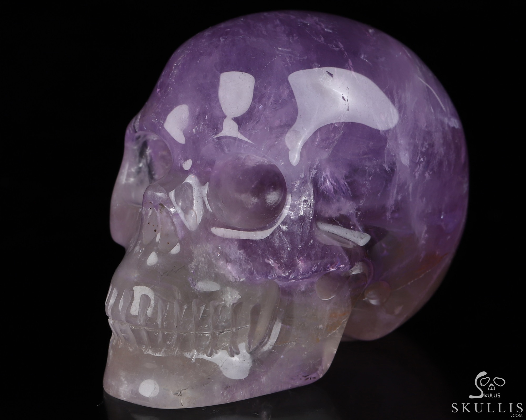 Gemstone 2.0" Amethyst Hand Carved Crystal Skull, Realistic, Crystal Healing Gemstone 2.0" Amethyst Hand Carved Crystal Skull, Realistic, Crystal Healing