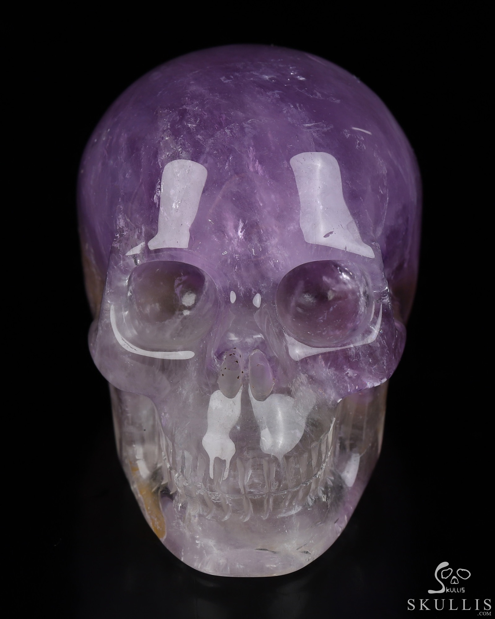 Gemstone 2.0" Amethyst Hand Carved Crystal Skull, Realistic, Crystal Healing Gemstone 2.0" Amethyst Hand Carved Crystal Skull, Realistic, Crystal Healing