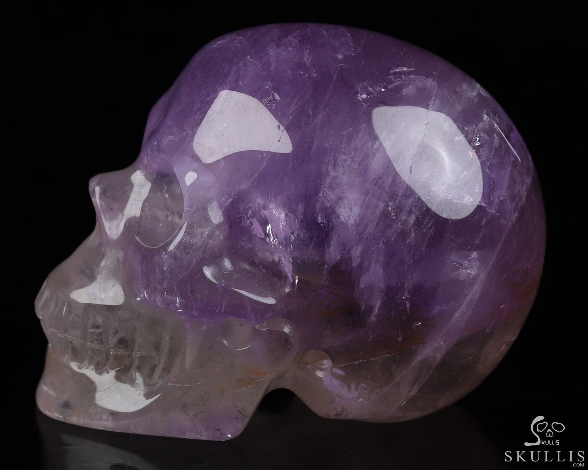 Gemstone 2.0" Amethyst Hand Carved Crystal Skull, Realistic, Crystal Healing Gemstone 2.0" Amethyst Hand Carved Crystal Skull, Realistic, Crystal Healing