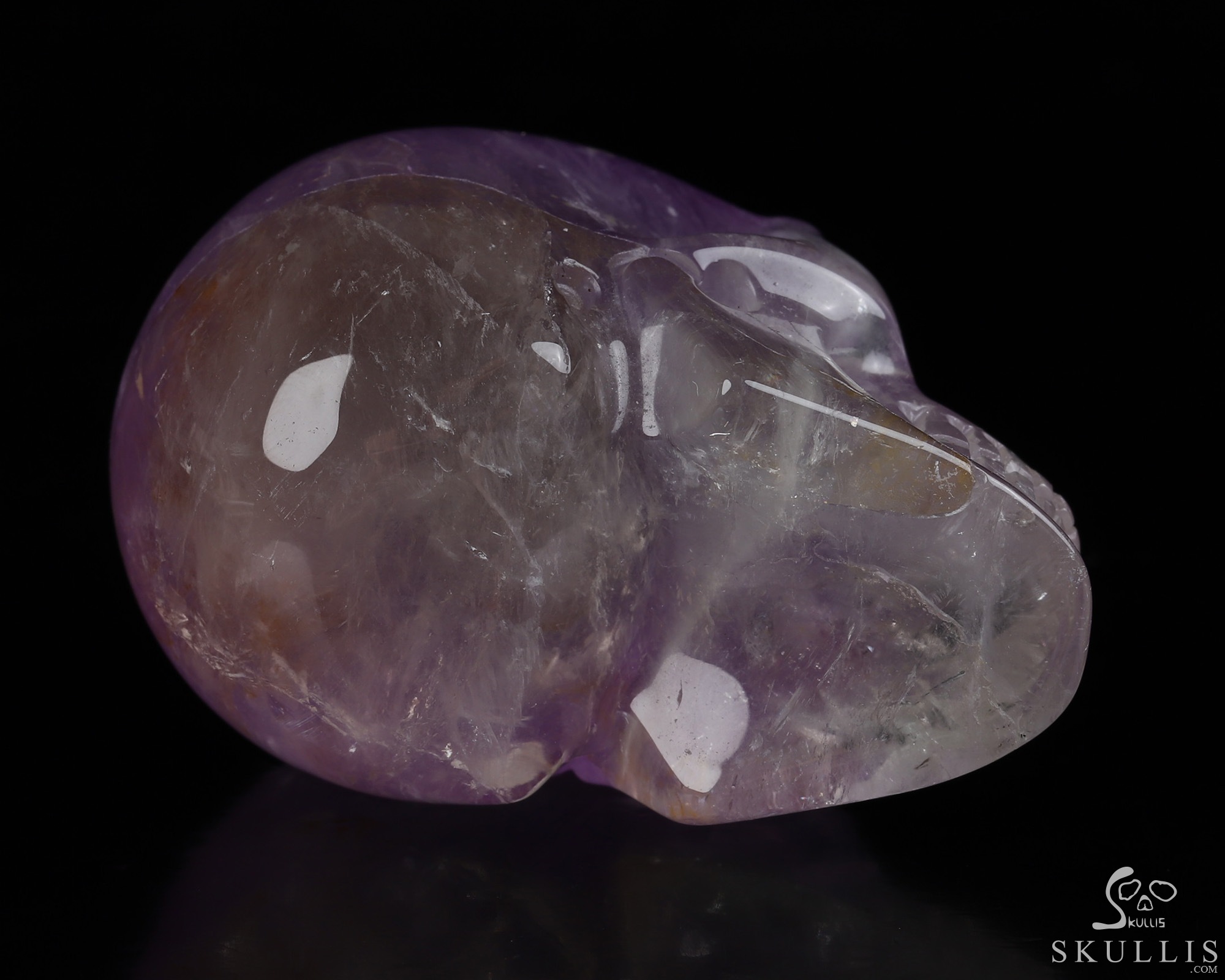 Gemstone 2.0" Amethyst Hand Carved Crystal Skull, Realistic, Crystal Healing Gemstone 2.0" Amethyst Hand Carved Crystal Skull, Realistic, Crystal Healing