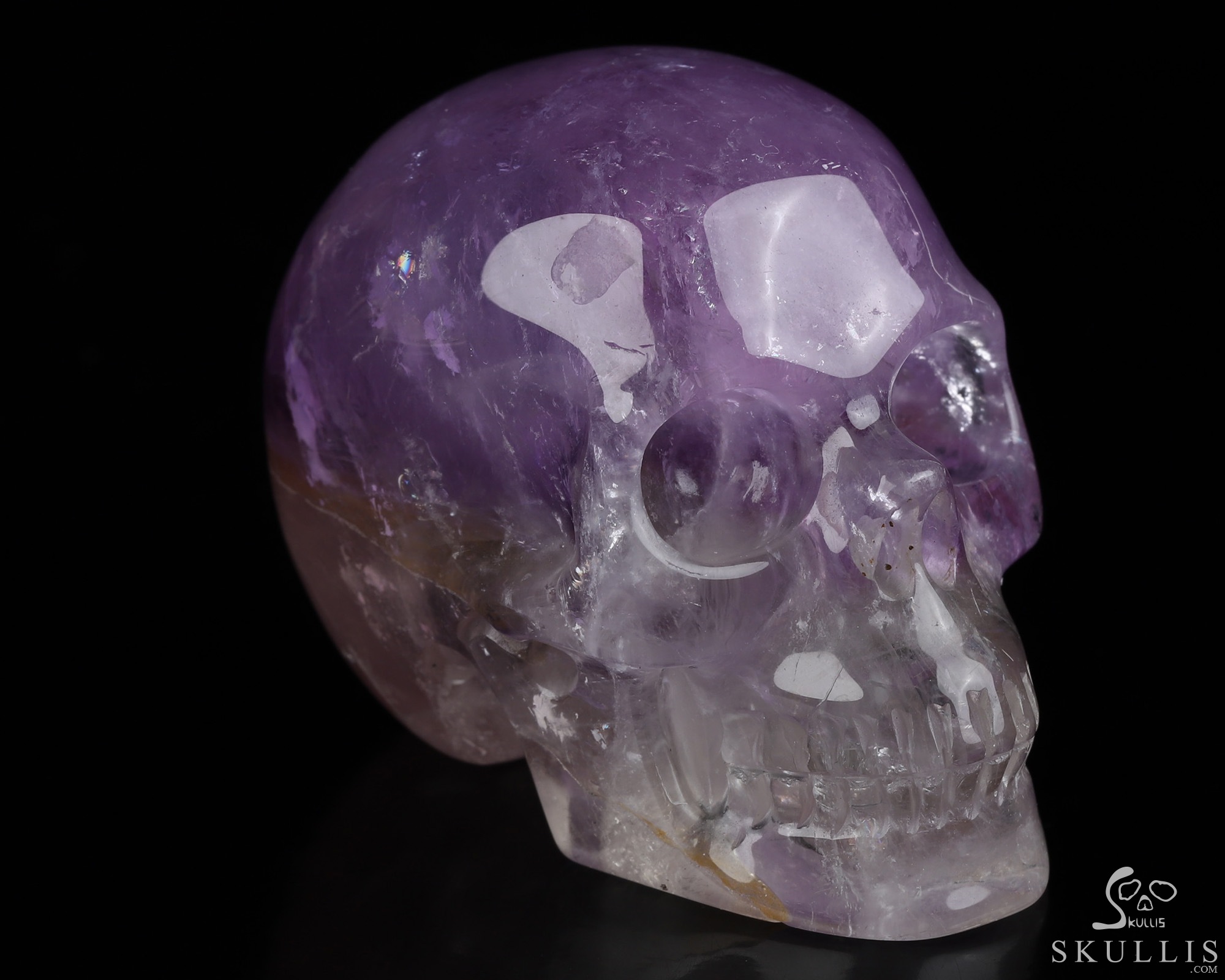 Gemstone 2.0" Amethyst Hand Carved Crystal Skull, Realistic, Crystal Healing Gemstone 2.0" Amethyst Hand Carved Crystal Skull, Realistic, Crystal Healing