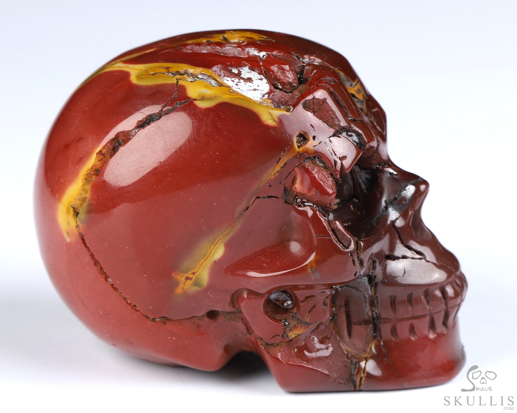 2.0" Mookaite Jasper Hand Carved Crystal Skull, Realistic, Crystal Healing 2.0" Mookaite Jasper Hand Carved Crystal Skull, Realistic, Crystal Healing