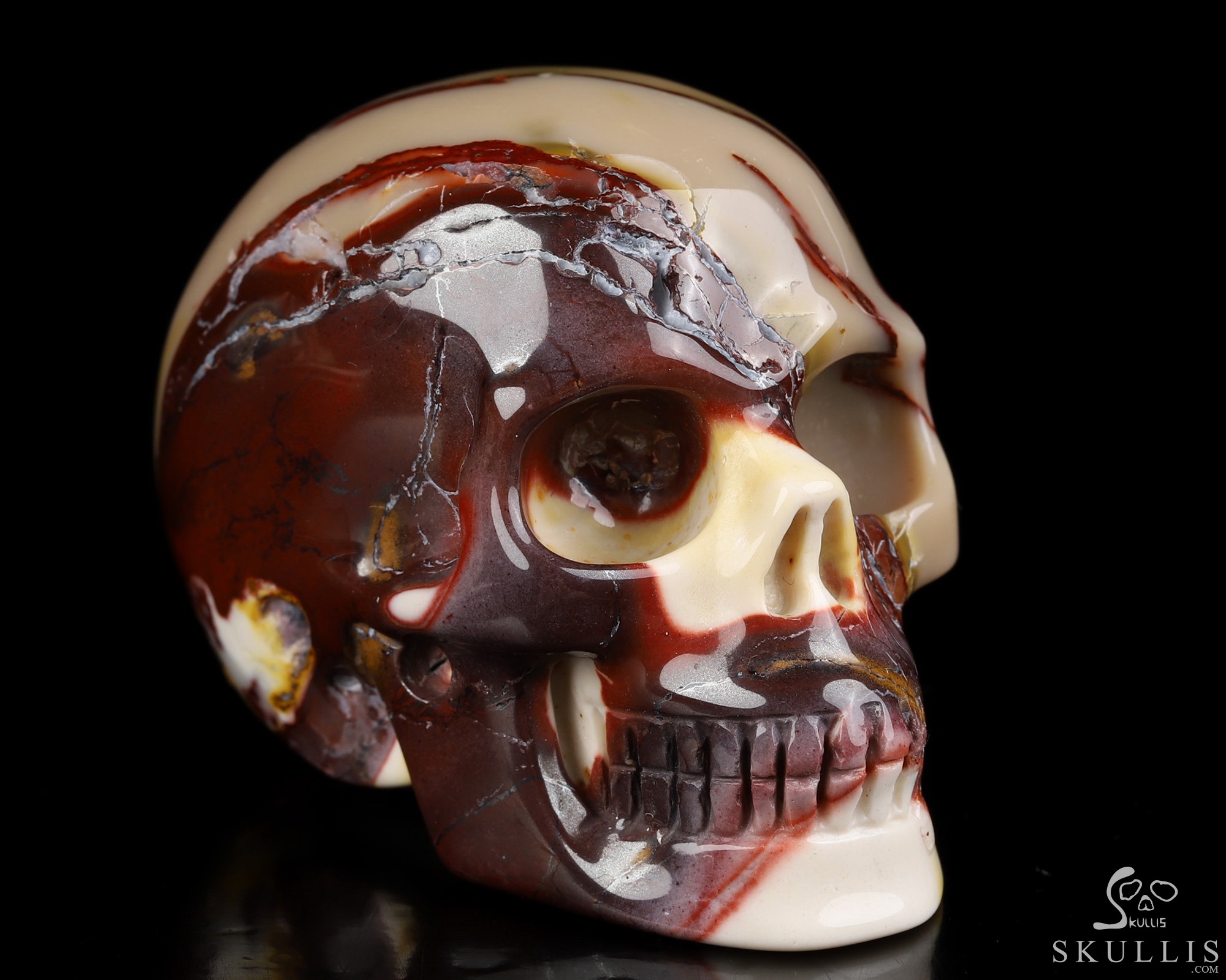 2.0" Mookaite Jasper Hand Carved Crystal Skull, Realistic, Crystal Healing 2.0" Mookaite Jasper Hand Carved Crystal Skull, Realistic, Crystal Healing