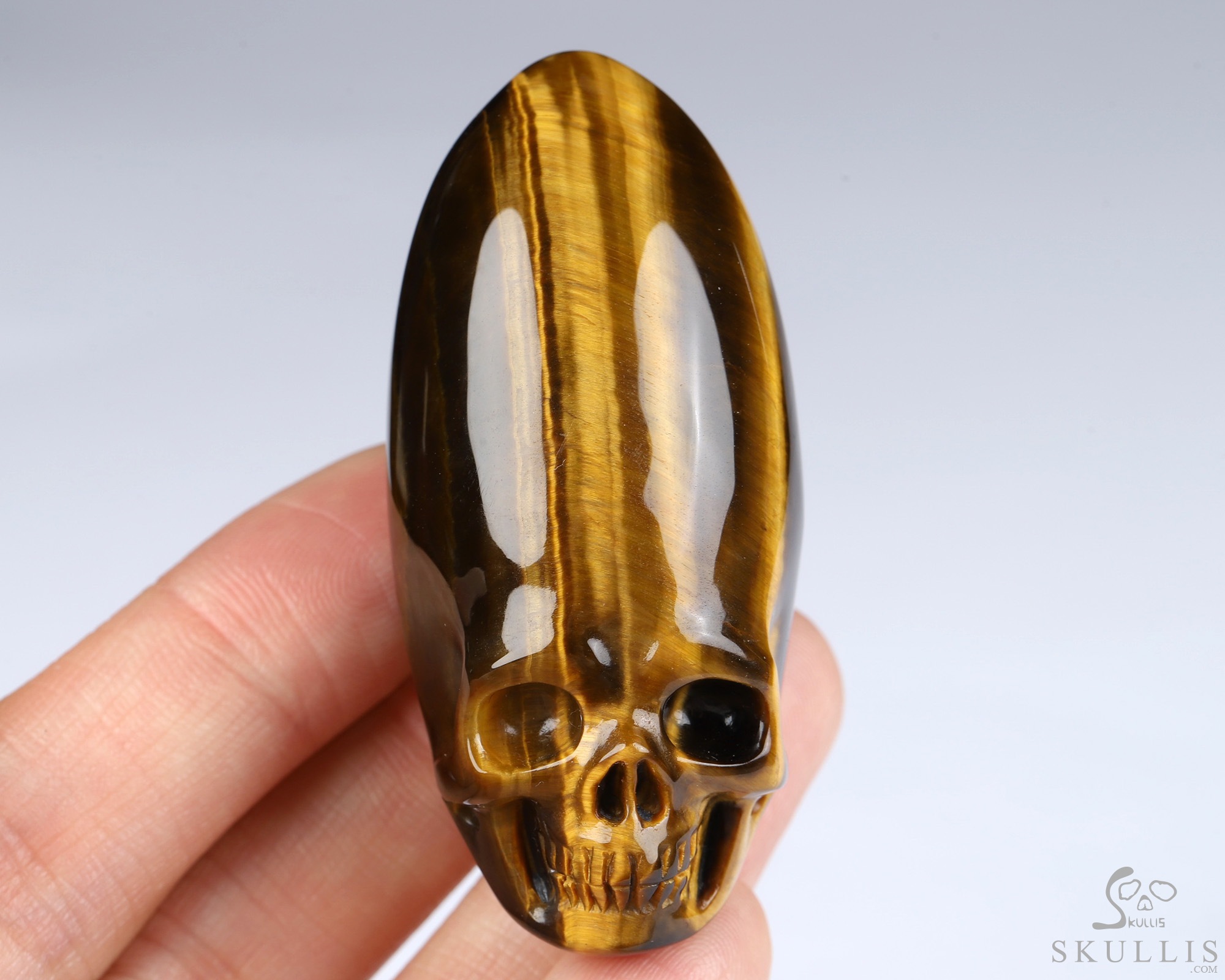 2.2" Gold Tiger's Eye Hand Carved Crystal Skull Fine Art Sculpture, Crystal Healing 2.2" Gold Tiger's Eye Hand Carved Crystal Skull Fine Art Sculpture, Crystal Healing
