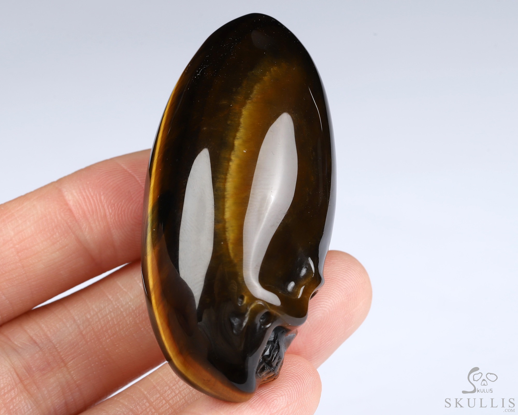 2.2" Gold Tiger's Eye Hand Carved Crystal Skull Fine Art Sculpture, Crystal Healing 2.2" Gold Tiger's Eye Hand Carved Crystal Skull Fine Art Sculpture, Crystal Healing