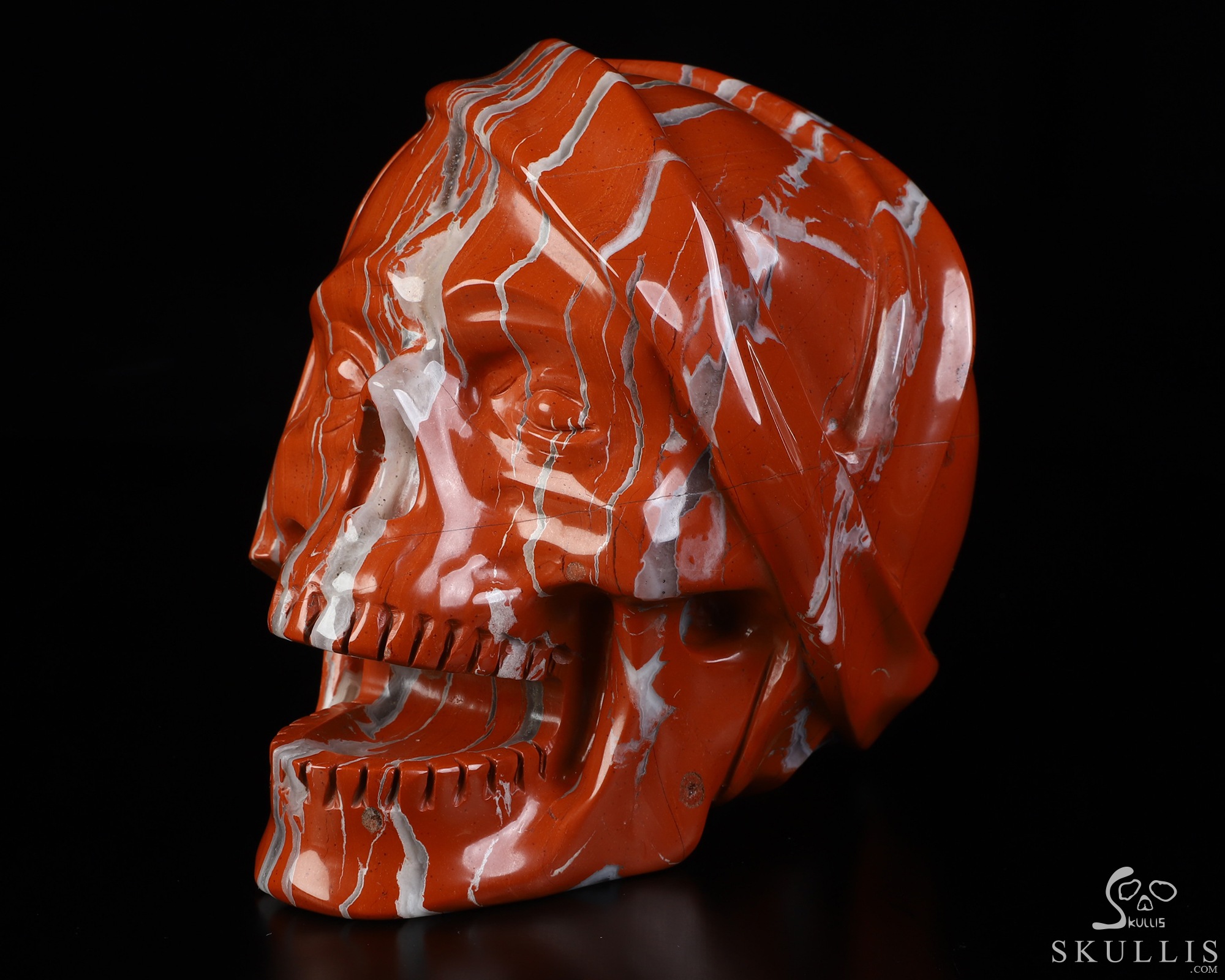 5.1" Red Jasper Hand Carved Zombie Crystal Skull Fine Art Sculpture, Crystal Healing 5.1" Red Jasper Hand Carved Zombie Crystal Skull Fine Art Sculpture, Crystal Healing