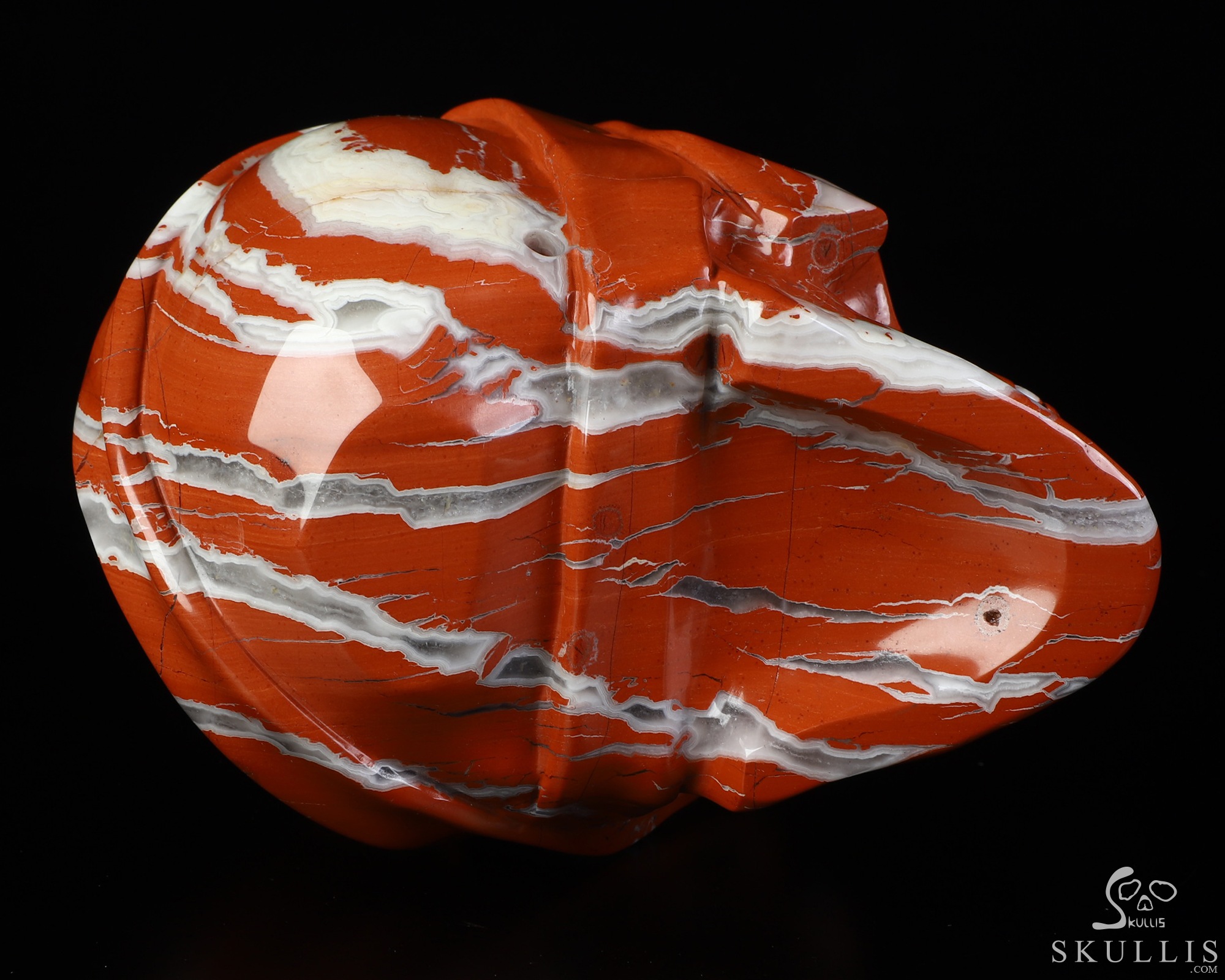 5.1" Red Jasper Hand Carved Zombie Crystal Skull Fine Art Sculpture, Crystal Healing 5.1" Red Jasper Hand Carved Zombie Crystal Skull Fine Art Sculpture, Crystal Healing