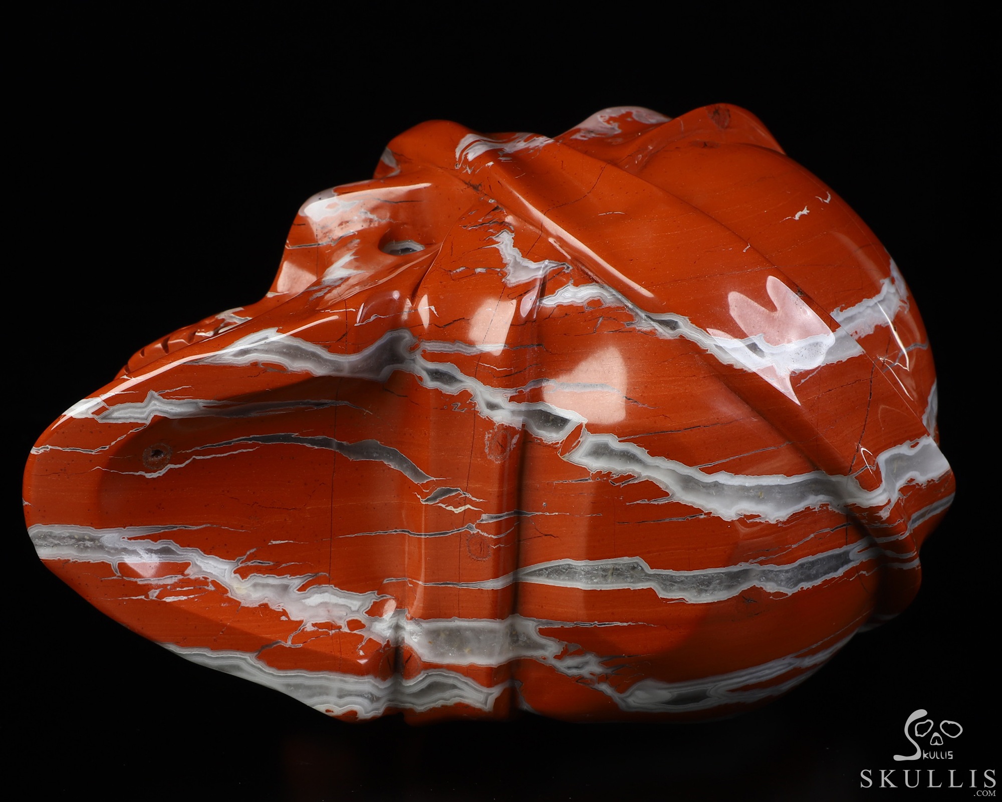 5.1" Red Jasper Hand Carved Zombie Crystal Skull Fine Art Sculpture, Crystal Healing 5.1" Red Jasper Hand Carved Zombie Crystal Skull Fine Art Sculpture, Crystal Healing