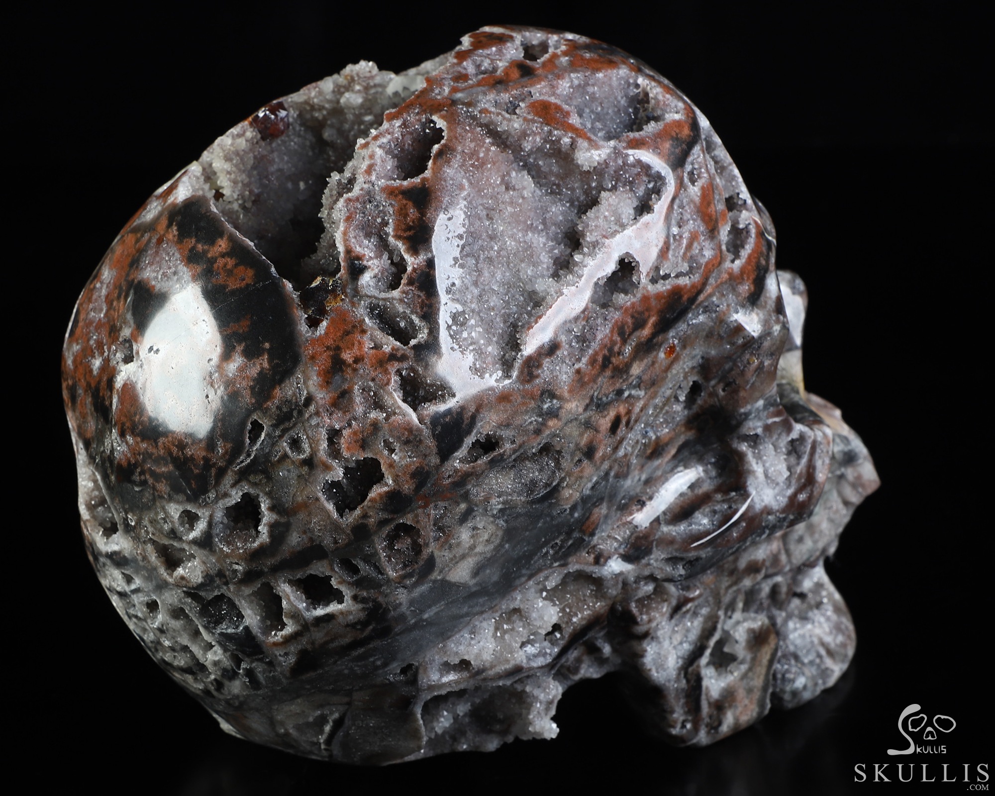 Lifesized 6.8" Geode fluorite Hand Carved Crystal Skull, Super Realistic, Crystal Healing Lifesized 6.8" Geode fluorite Hand Carved Crystal Skull, Super Realistic, Crystal Healing